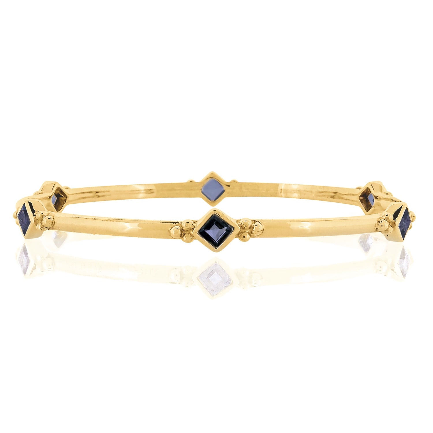 Charlotte's Web Jewellery Women's Divinity Princess Gold Vermeil Bangle - Iolite