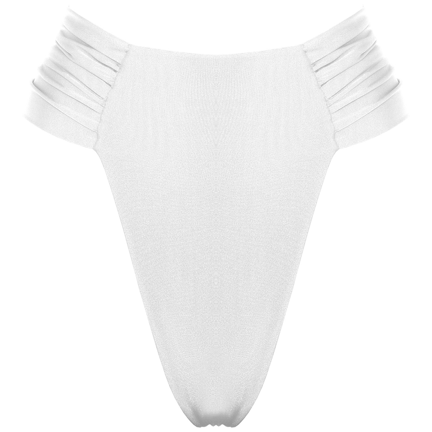 Women’s Clam High Waisted Side Draped Bikini Bottom In White Extra Small Antoninias