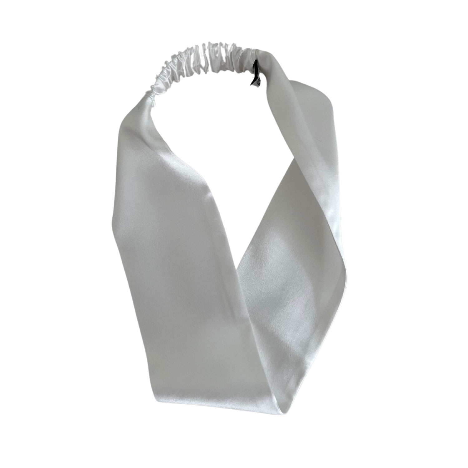 Sylki Women's Silk Wide Headband - White