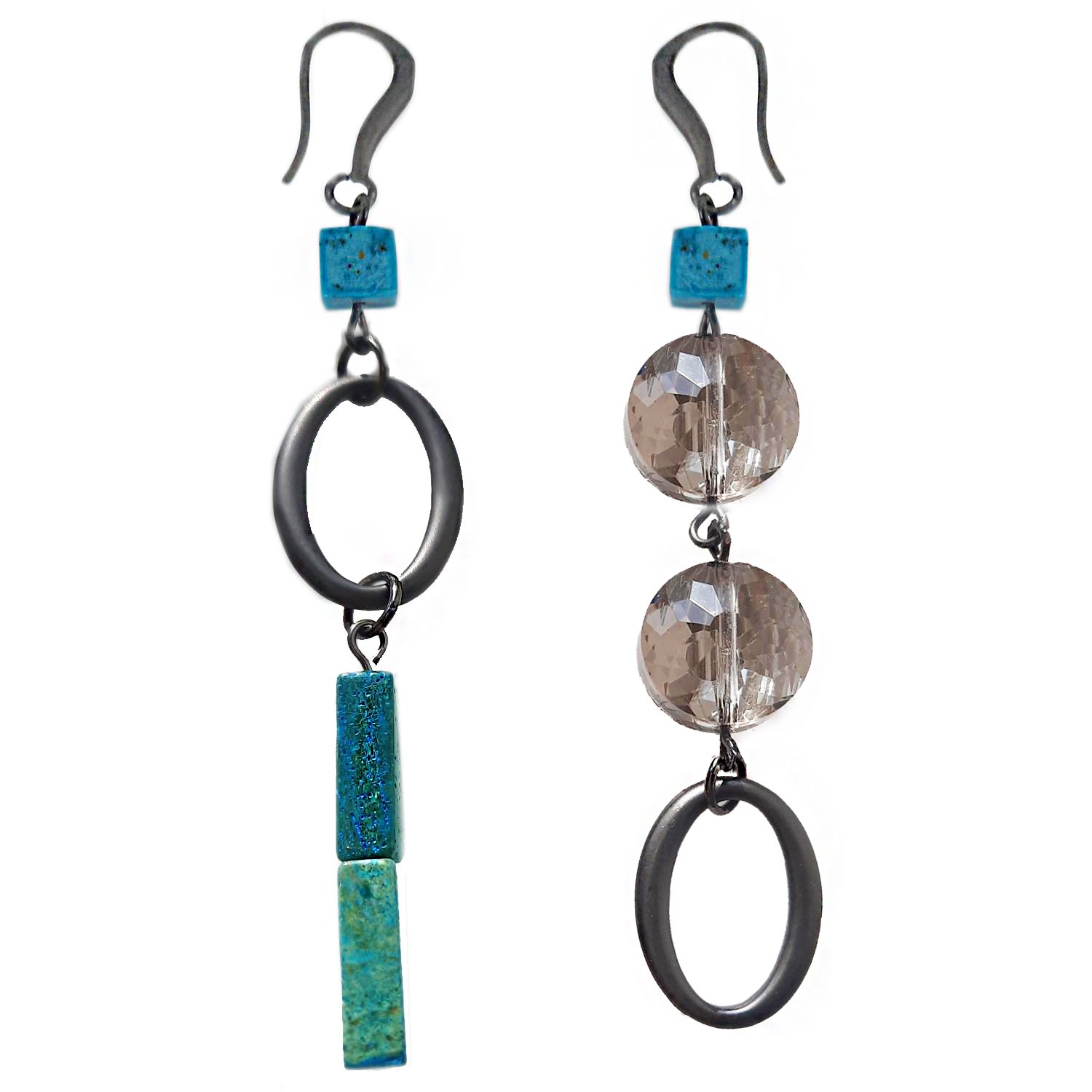 Women’s Blue Limit-Ed Lace Agate & Turquoise Semi-Precious Earring Nadia Minkoff