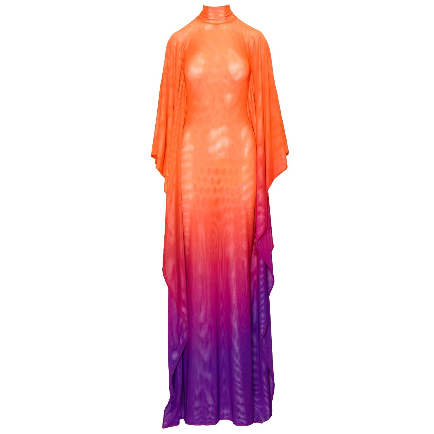 Ofuure Luna Kaftan Maxi Dress - Orange/Purple