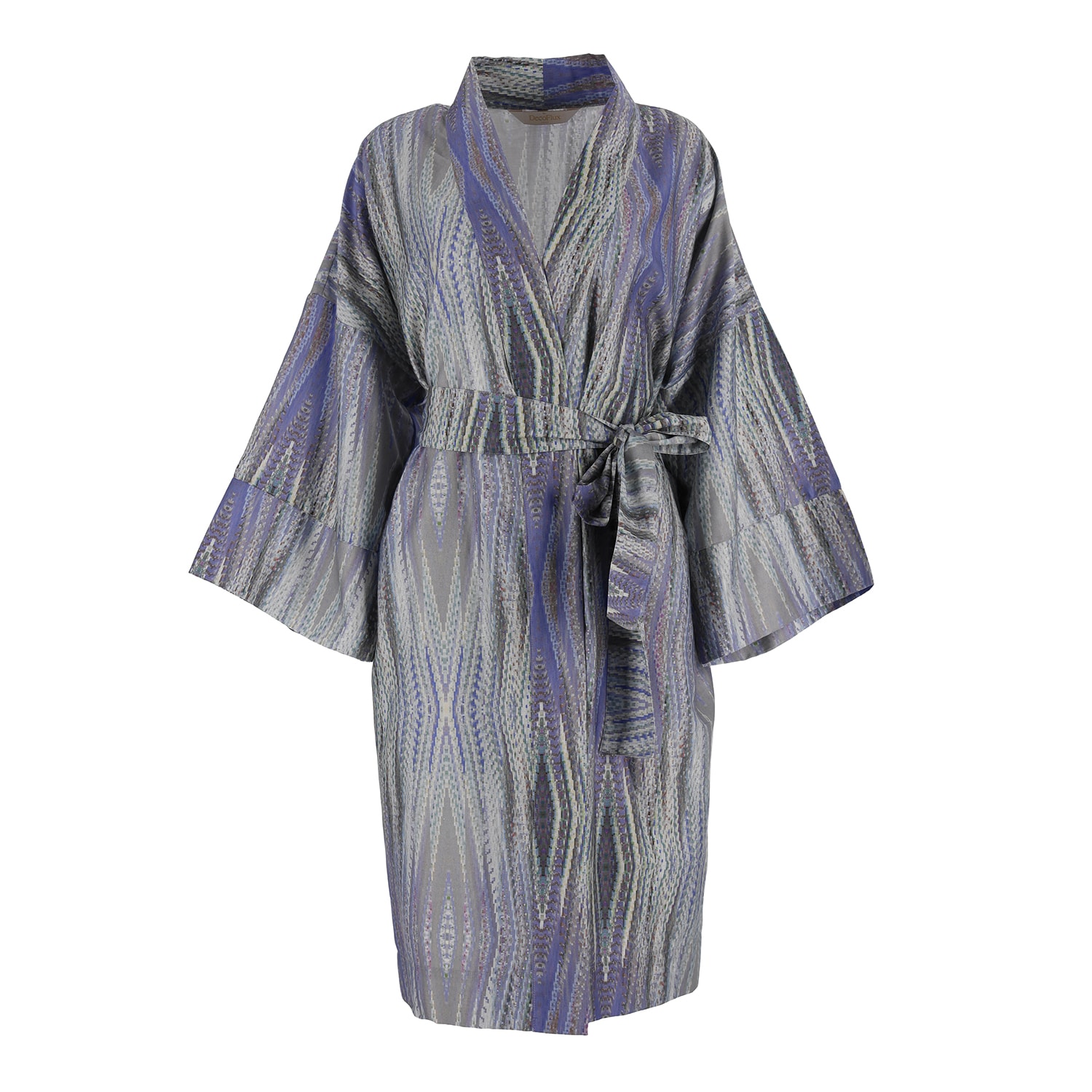 Decoflux Home Women's Kimono Creation Blue, Matching Cotton Bag +  Gift Wrapping In Blue