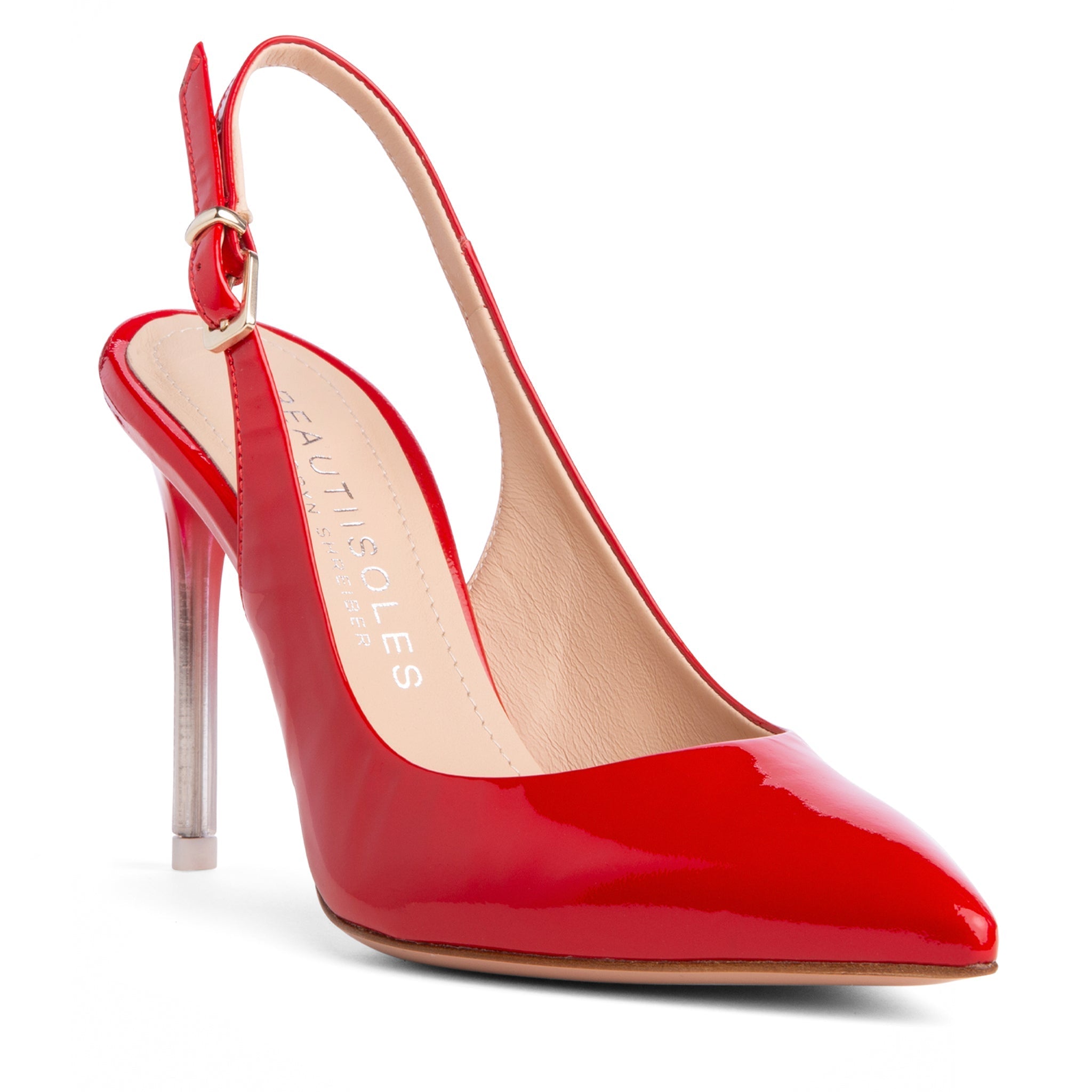 Women’s Marjorie Red Patent Leather Work Valentine Evening Slingback 7 Uk Beautiisoles by Robyn Shreiber Made in Italy