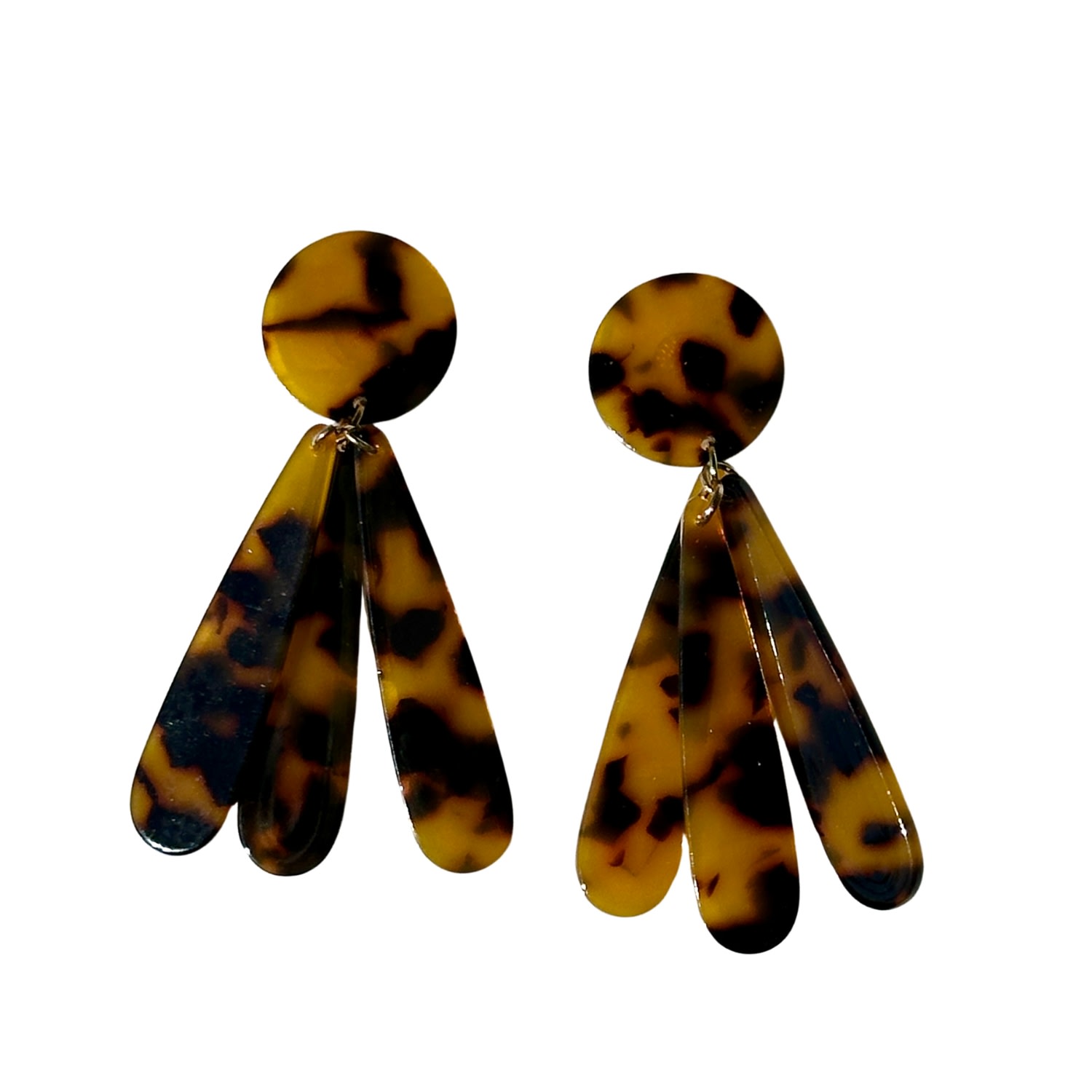 Women’s Black / Brown Petal Drop Earrings In Tortoise Closet Rehab