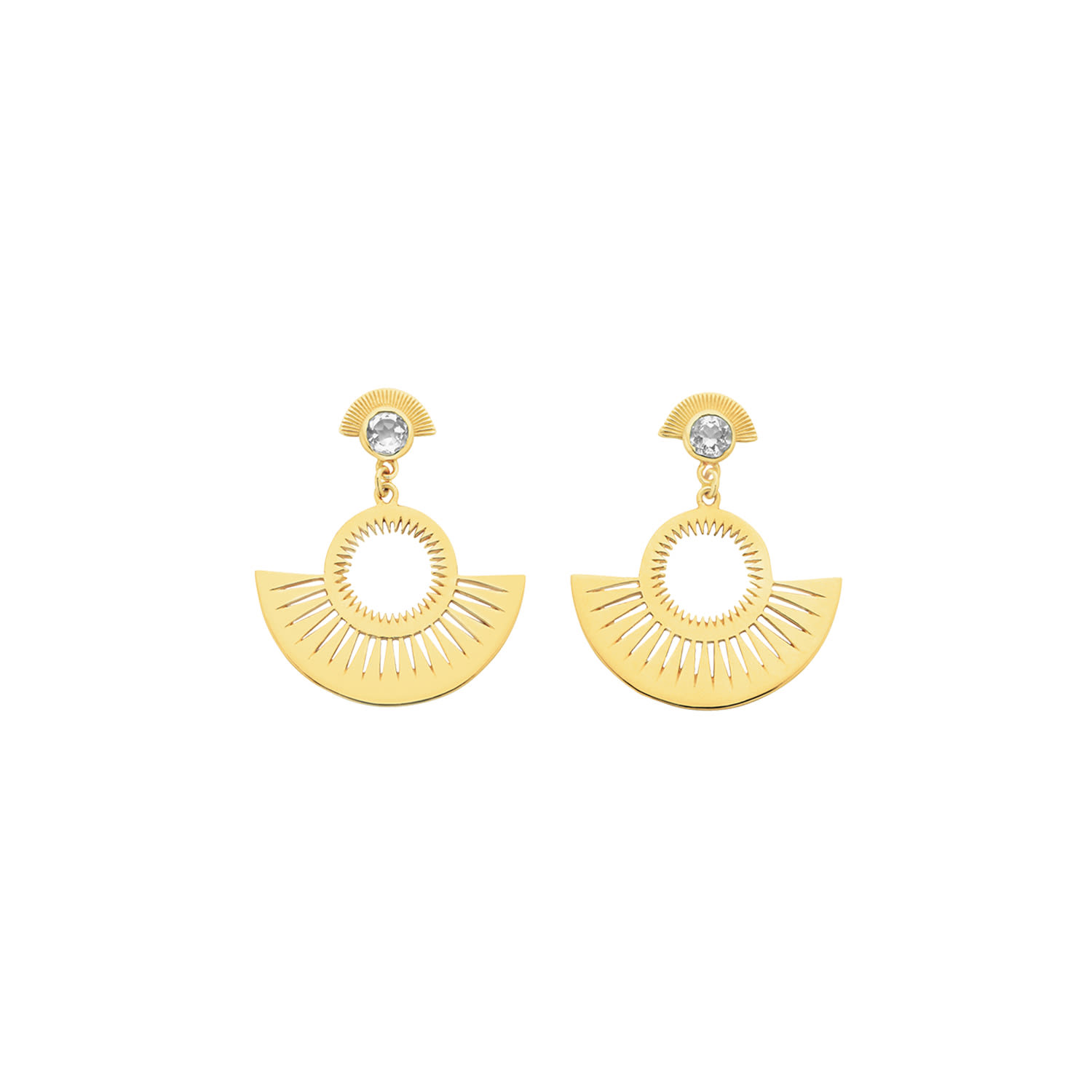 Zoe And Morgan Women's Gold / Blue Pocket Full Of Sunshine Earrings Gold In Multi