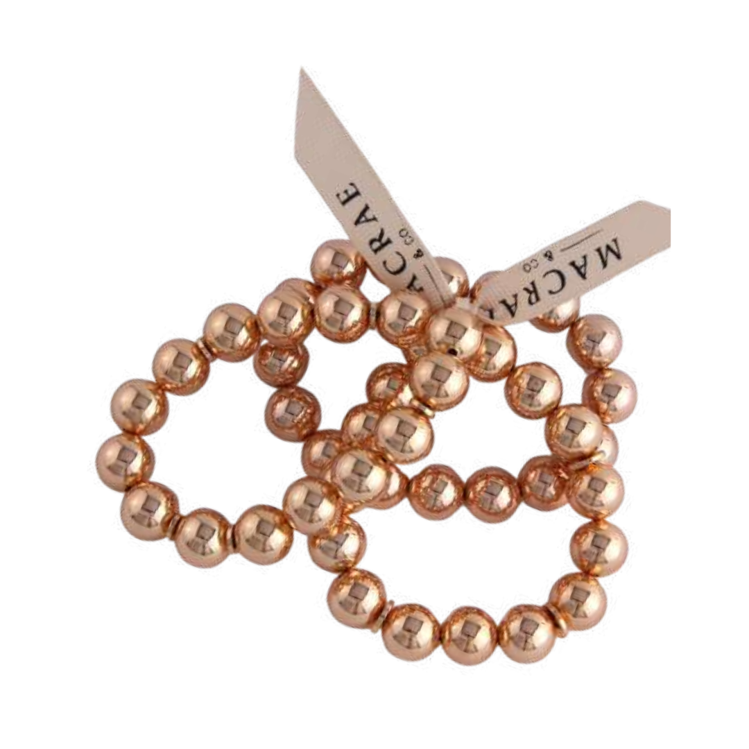 Macrae & Co Women's Rose Gold Large Ann Marie Bracelet Set