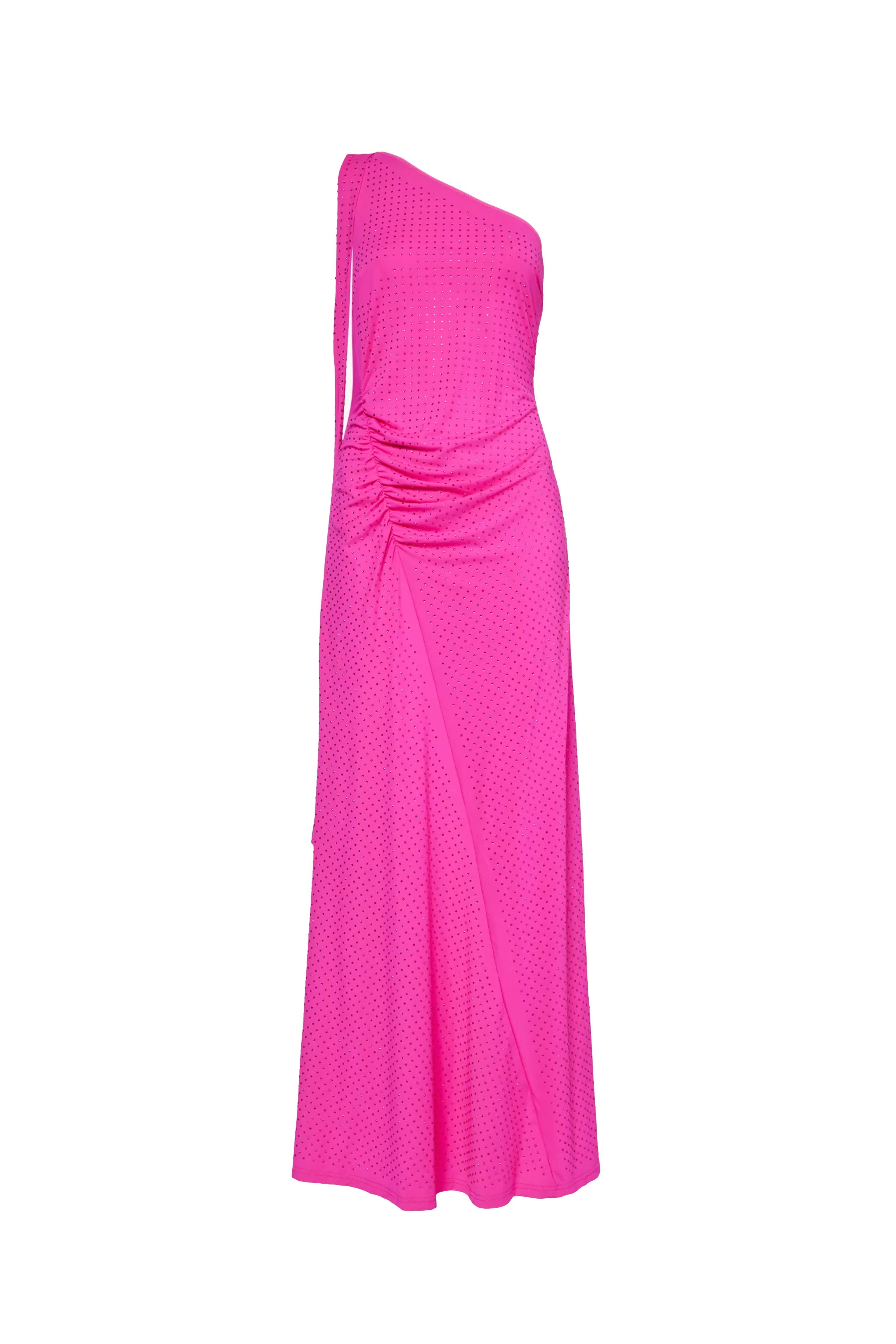 Amy Lynn Women's Pink / Purple Stella Pink Asymmetrical Embellished Maxi Dress