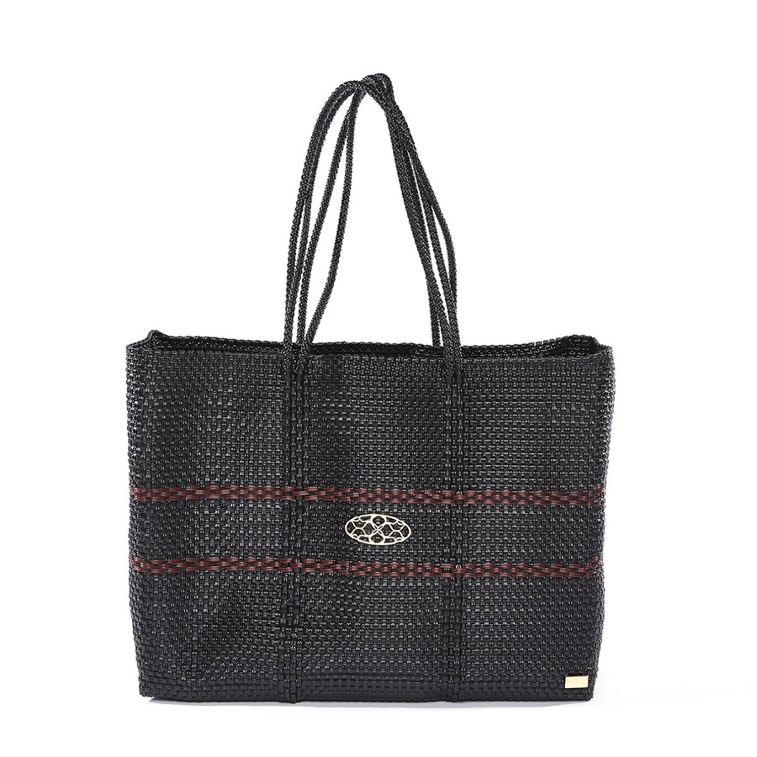 Women’s Black Burgundy Travel Tote With Clutch Lolas Bag