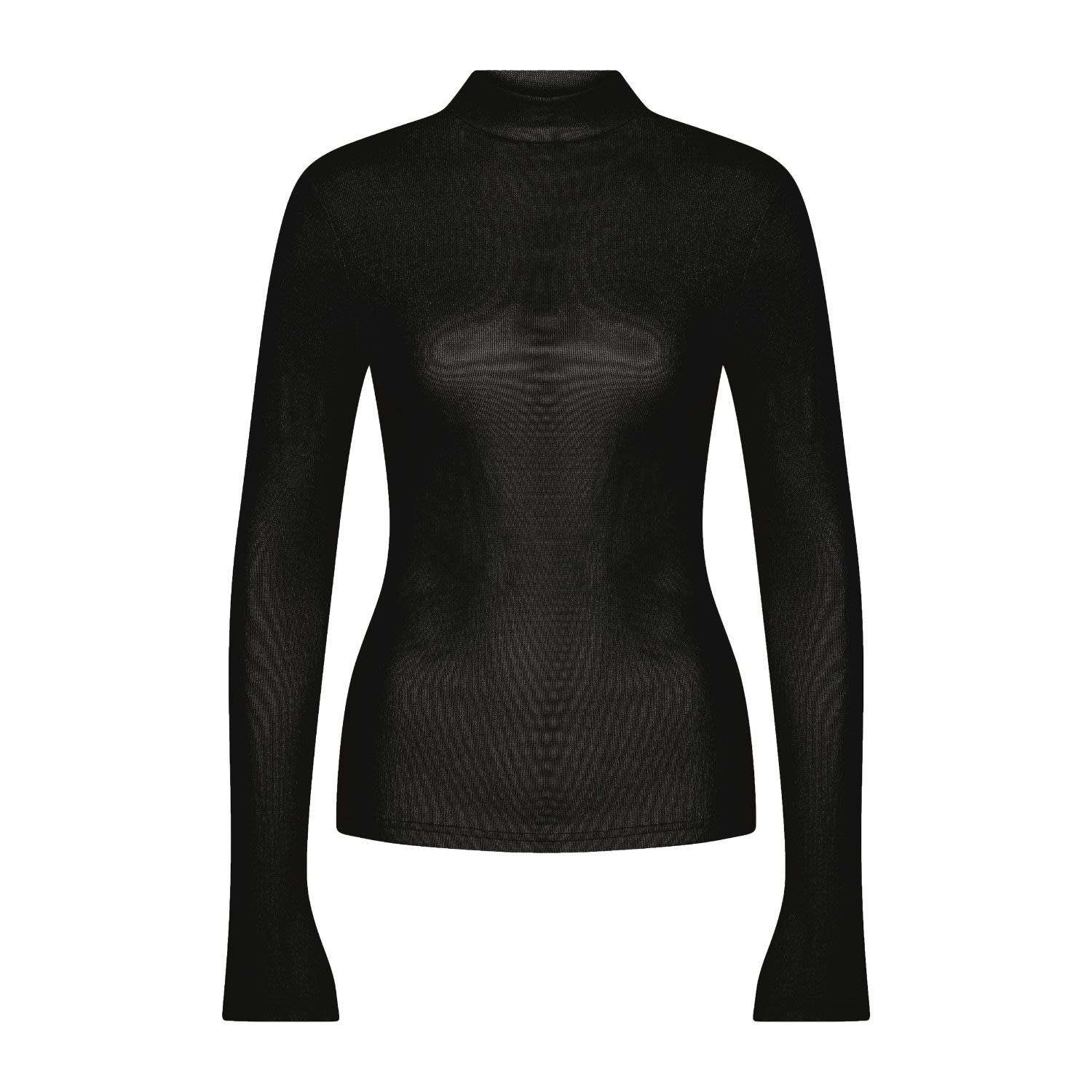 Nazli Ceren Jenn Ribbed Turtleneck In Black In Black