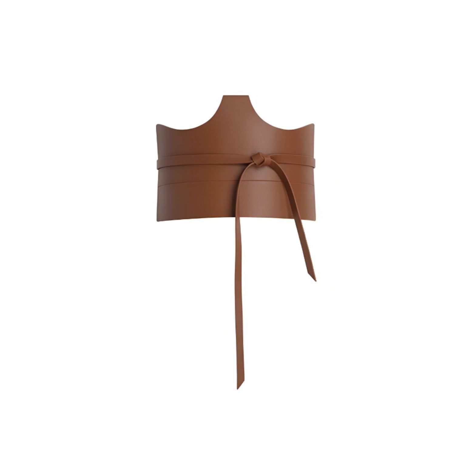 Circular Path Women's Brown Cut Out Corset Belt - Pecan In Brown