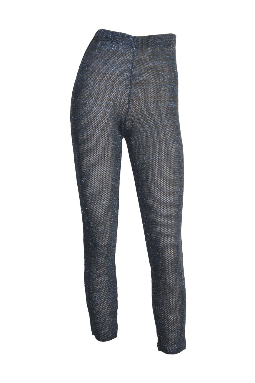 Women’s Deux Cts Net Leggings - Charcoal, Blue Sax Small Maria Aristidou