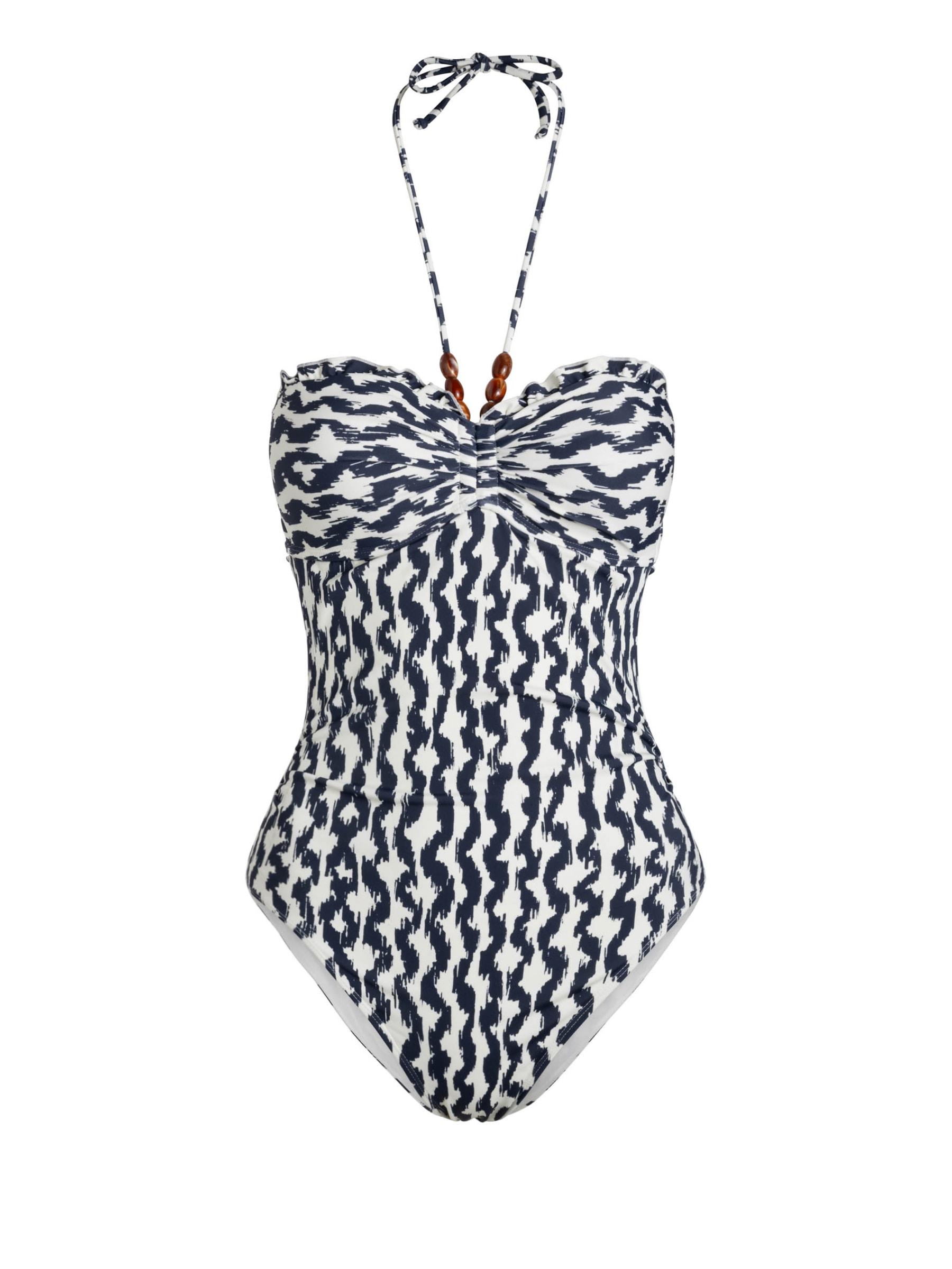 Change Of Scenery Women's White / Blue Talia One Piece In Elysia Waves