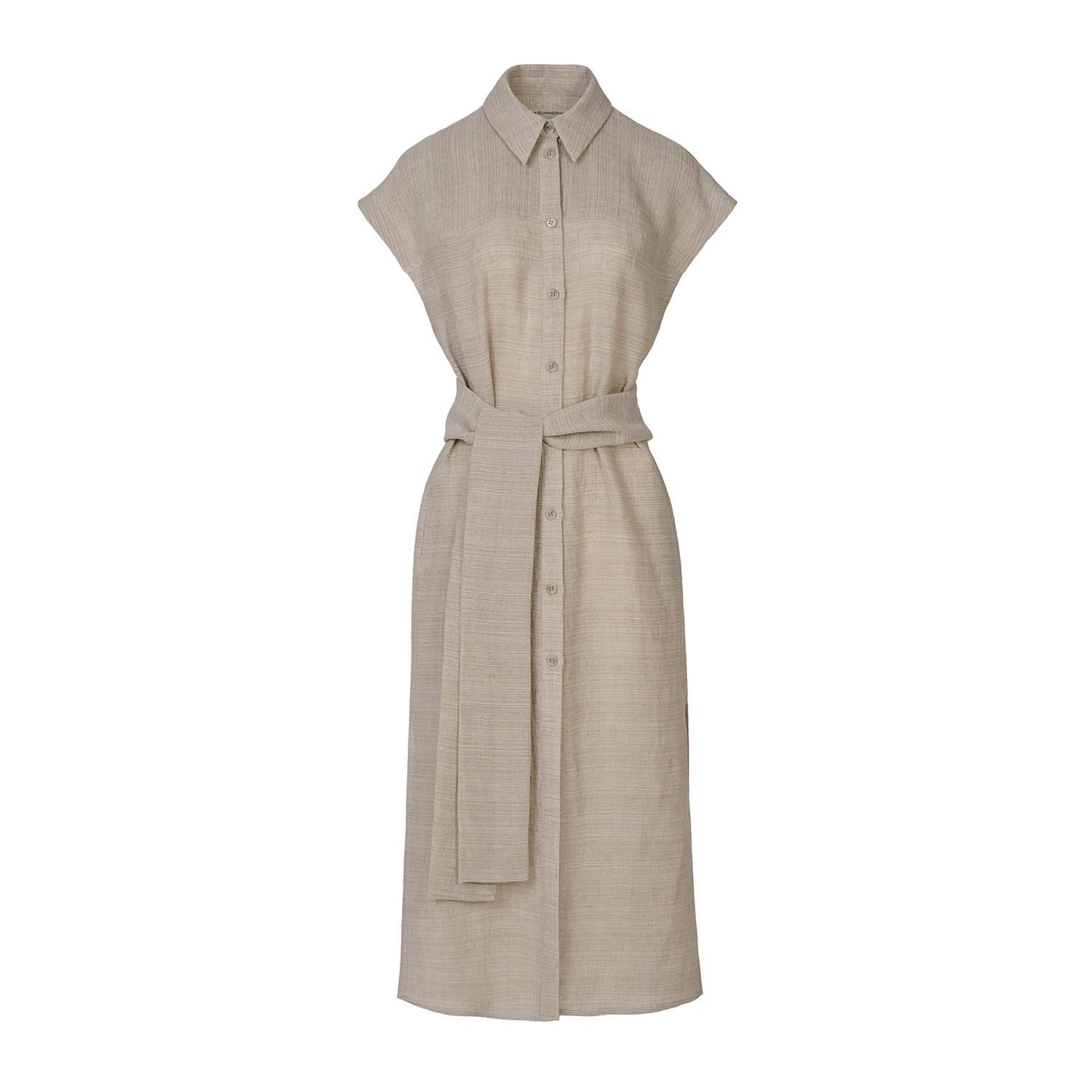 The Summer Edit Women's Neutrals Tatum  Linen Shirt Dress - Natural In Black/blue