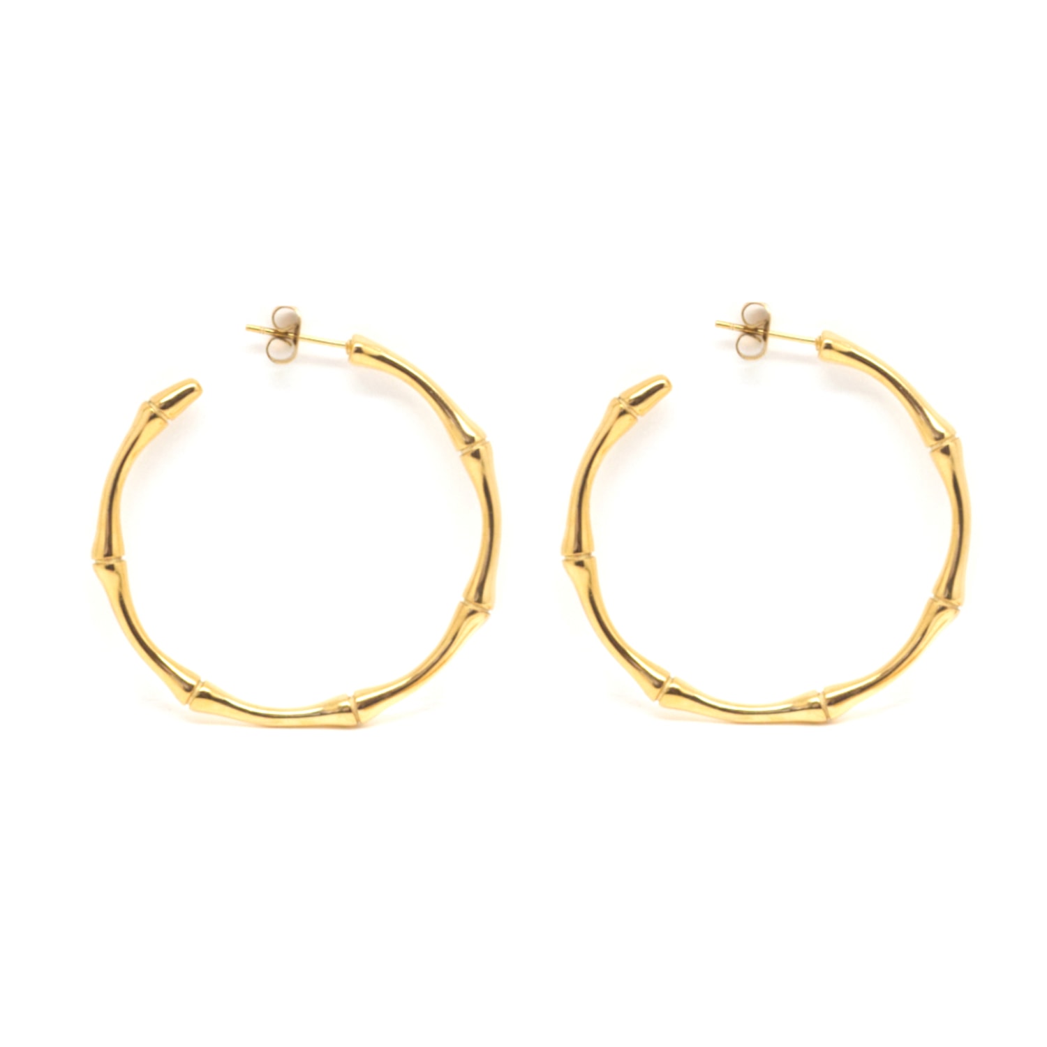 Salty Cali Women's Gold Bamboo Hoops - Salty Babes