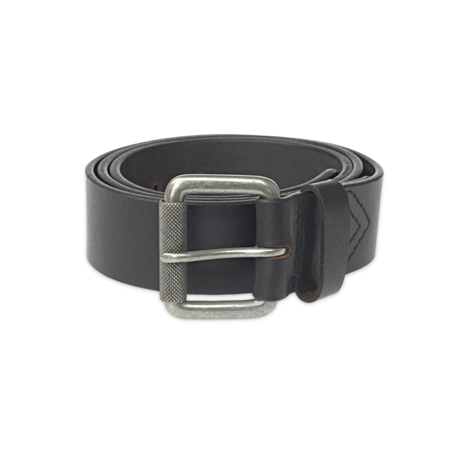 Vida Vida Men's Handmade Black Leather Jeans Belt