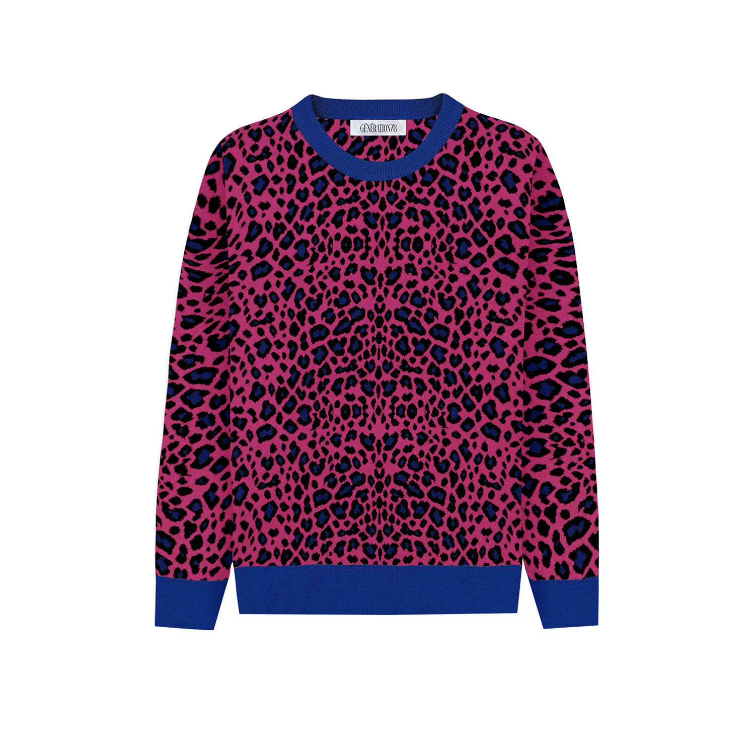 Leopard top cashmere sweater