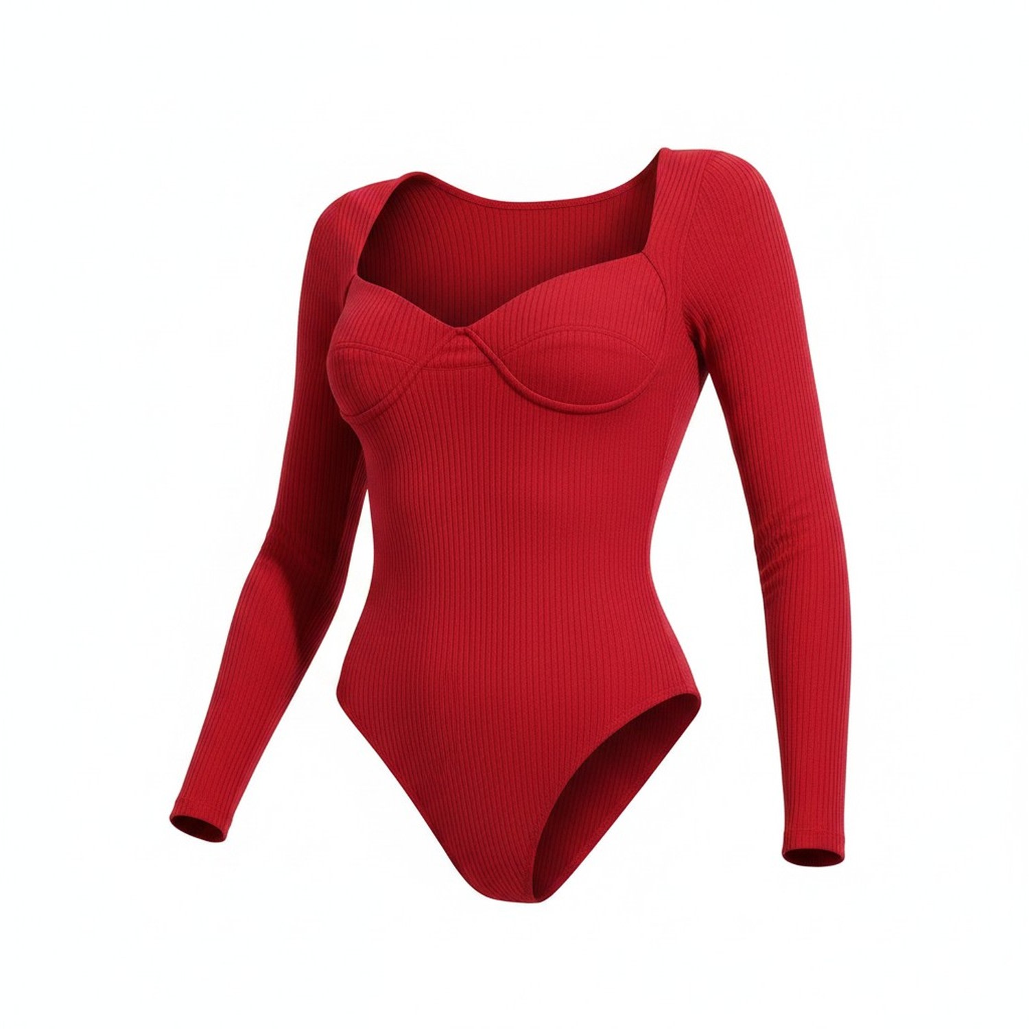 Red Burgundy - Lady Liberty Long Sleeve Leotard - Chuks Collins Diffusion Collection - Tasou - The Athletic Side Of Us | M