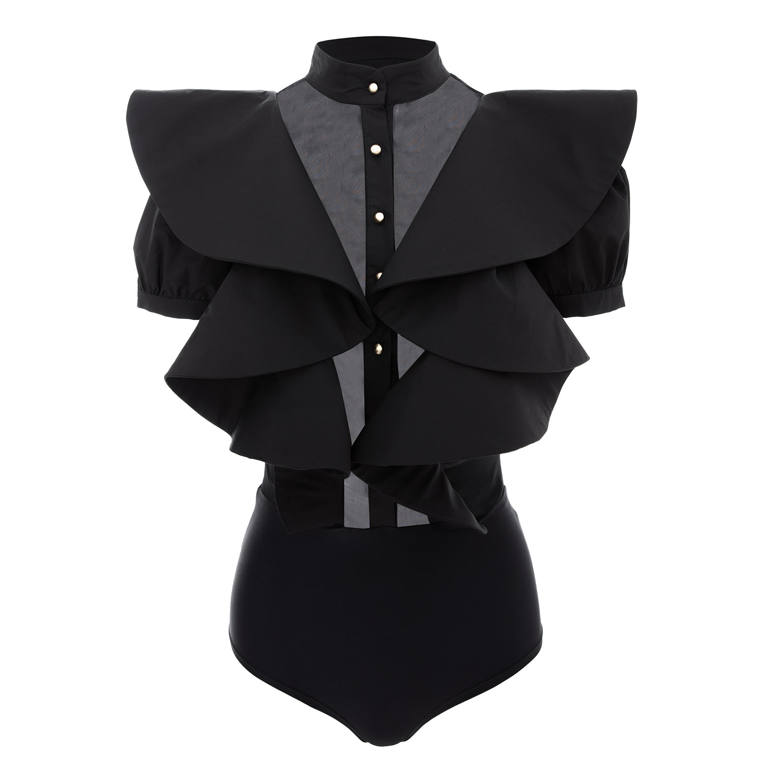 Monarh Women's Black / Red Touch Me Bodysuit In Black/red
