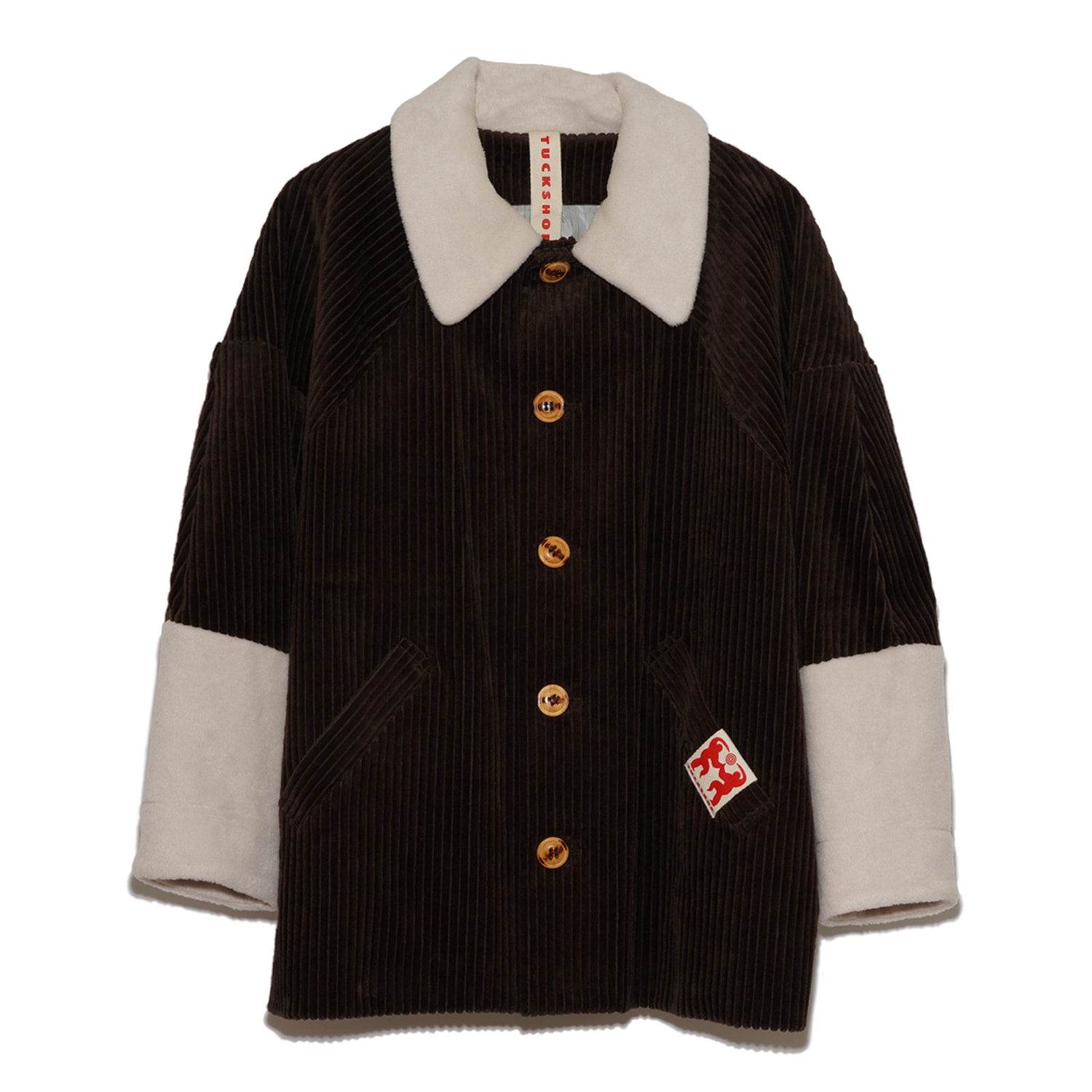 Tuckshop Women's Sherpa Corduroy Coat - Brown In Brown