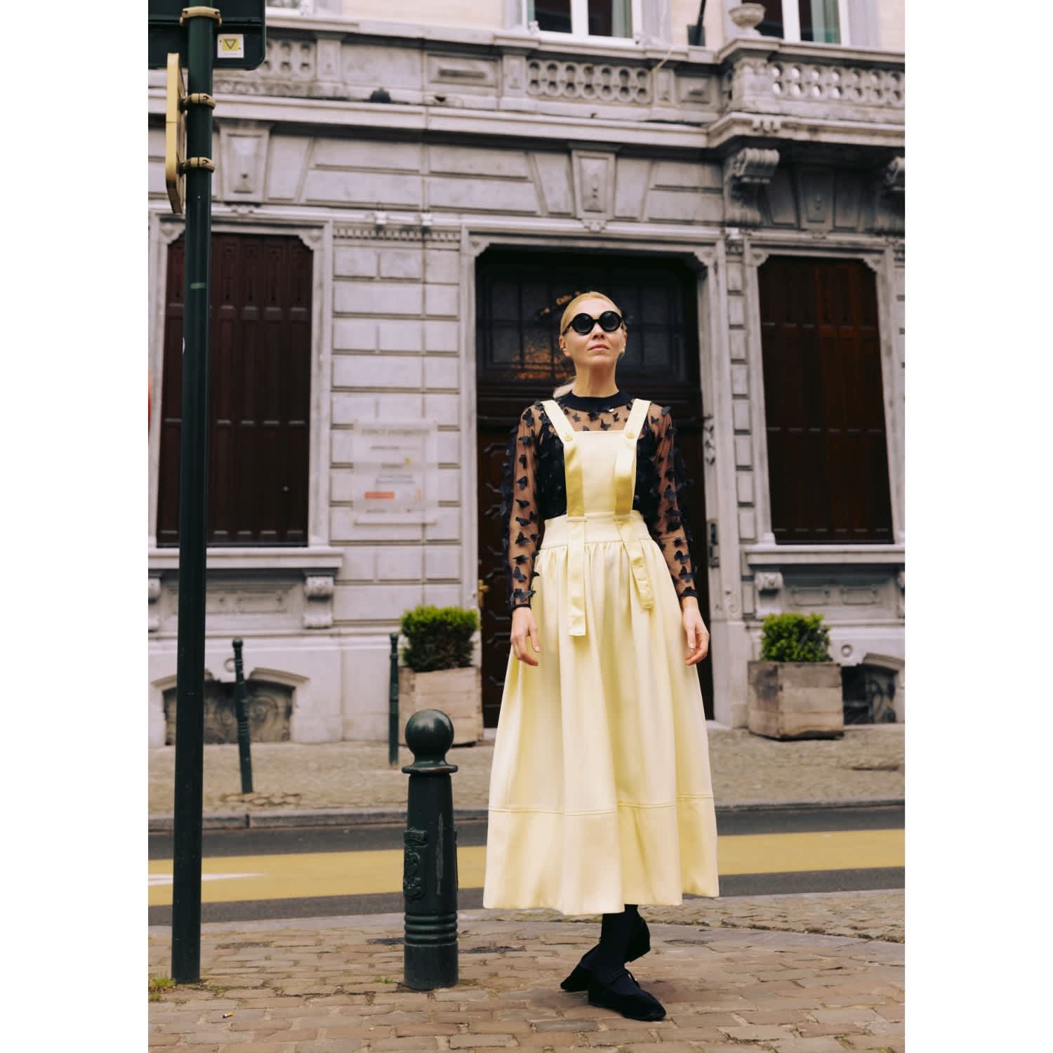 [LOW CLASSIC] / ☆ 24SS APRON DRESS / LIGHT PINK Retro Vintage Victorian Style Full Apron / Pinny - Candy