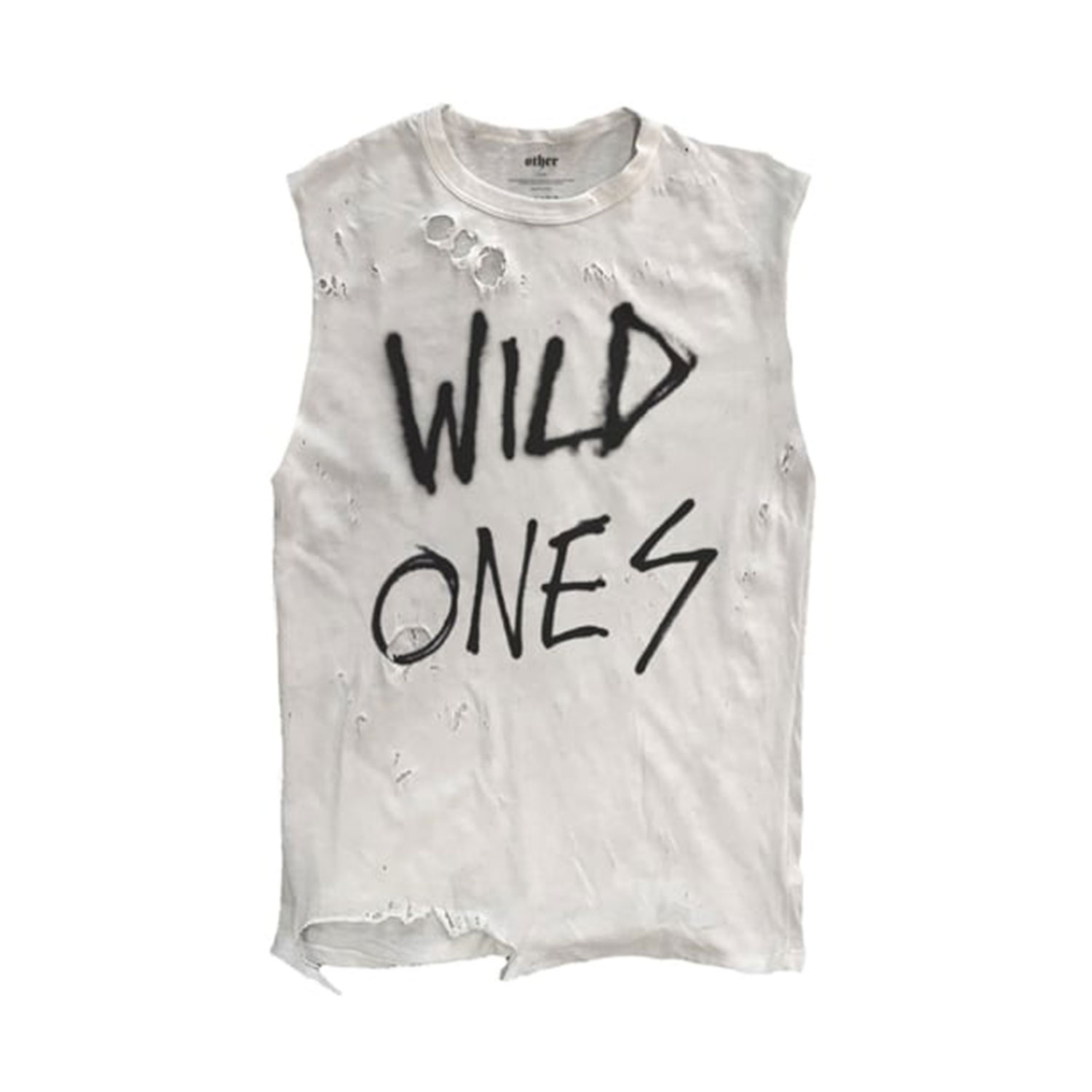 Other Uk Women's Wild Ones Graffiti Thrasher Tank In White