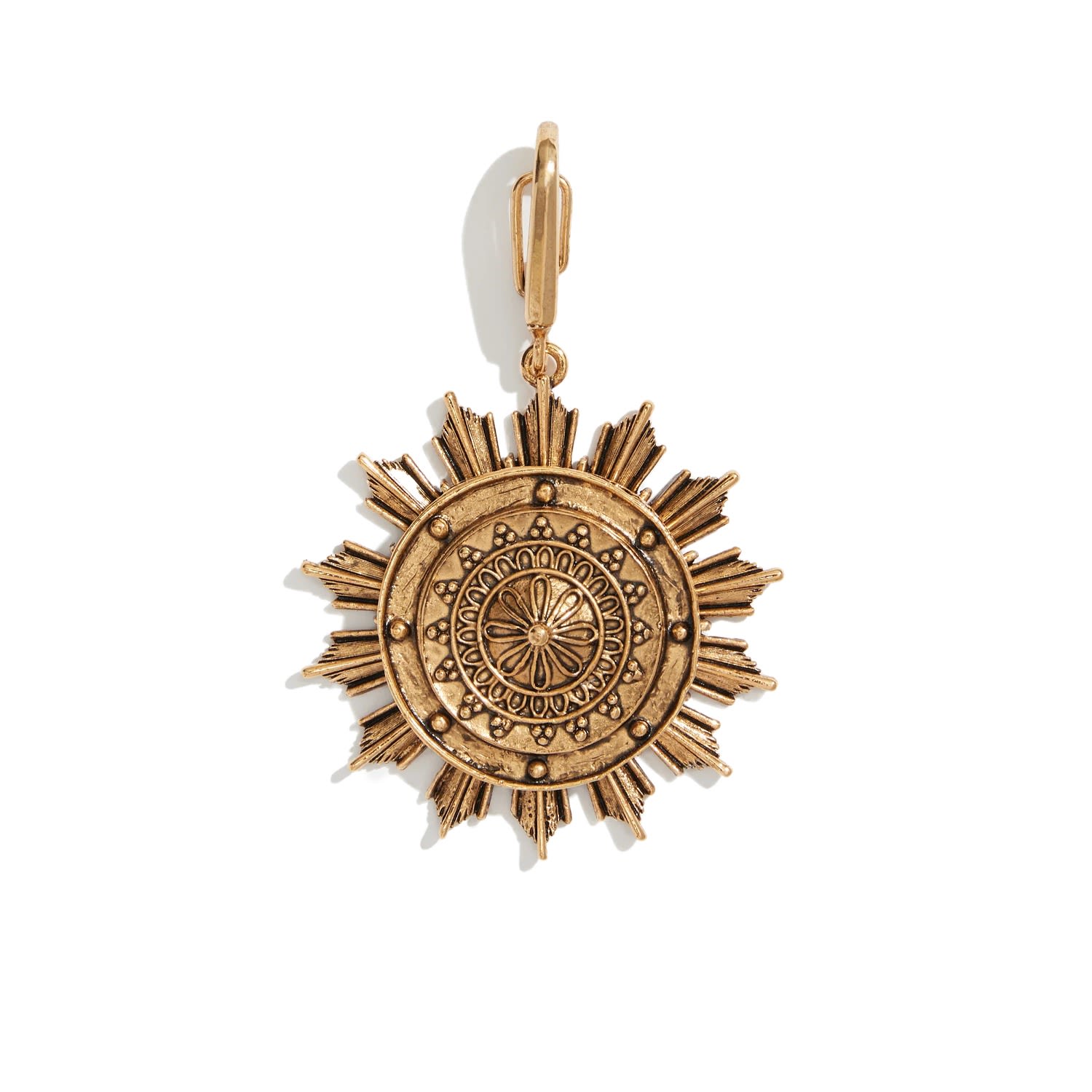 Women’s Gold Sunburst Medallion Charm Lovard