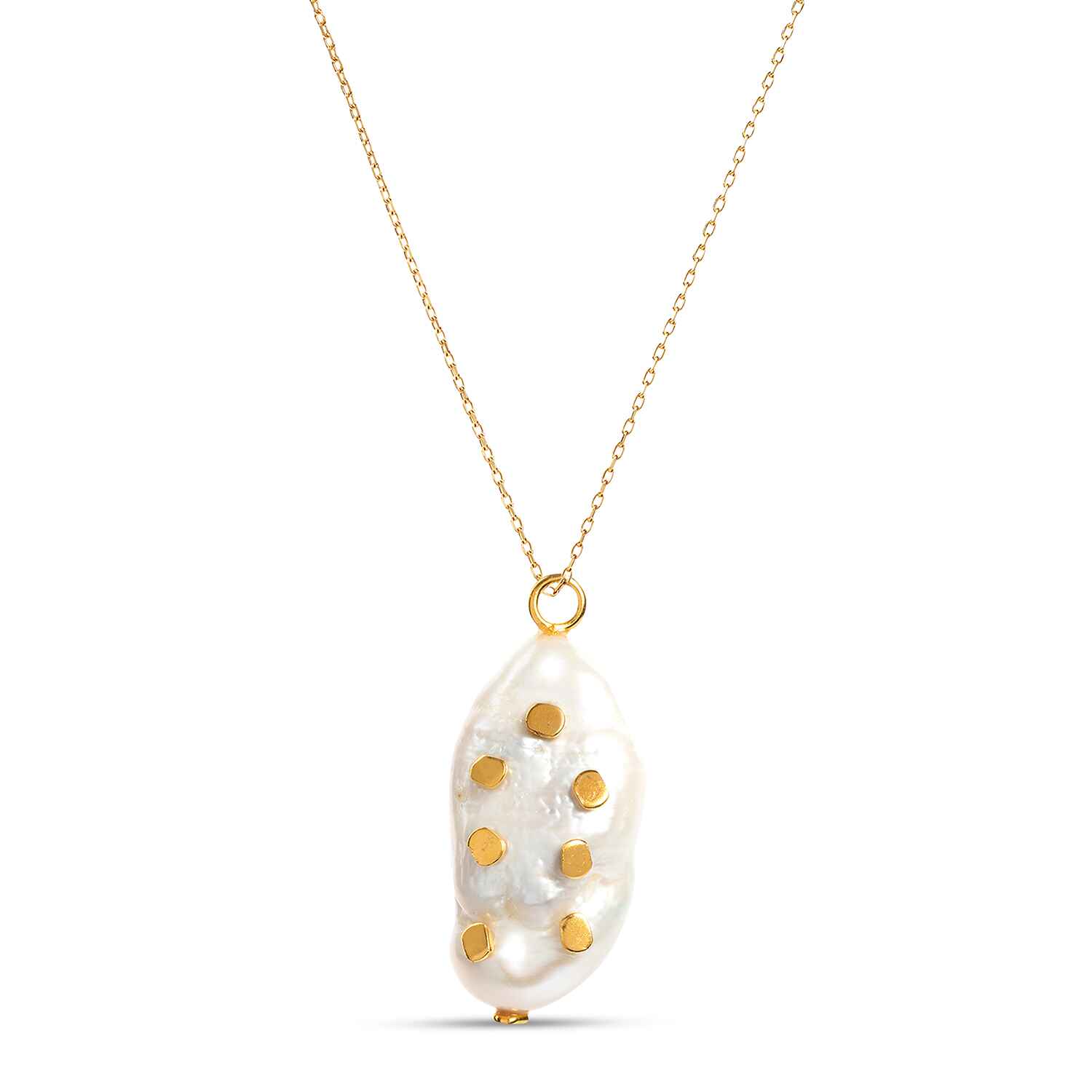 Amadeus Women's Gold / White Venus Gold Chain Necklace With Pearl & Barnacle Pendant In Multi