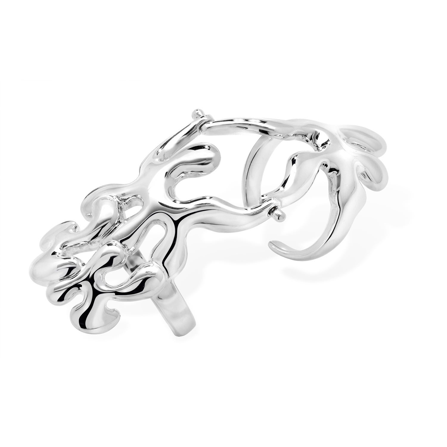 Women’s Silver Splash Armour Ring Lucy Quartermaine