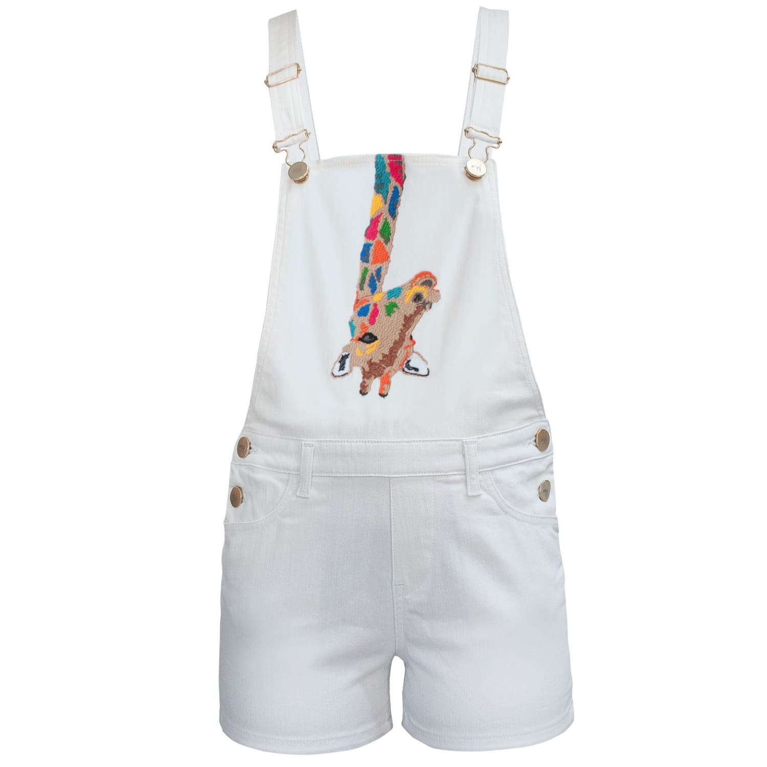 multi colored overalls