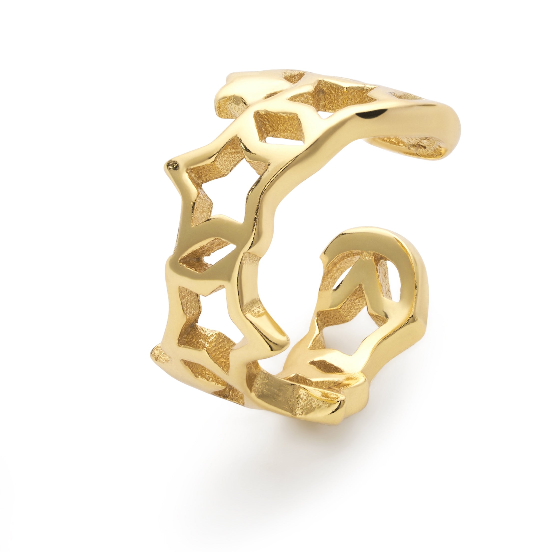 Elk & Bloom Women's Gold Star Ear Cuff - No Piercing Necessary In Gold