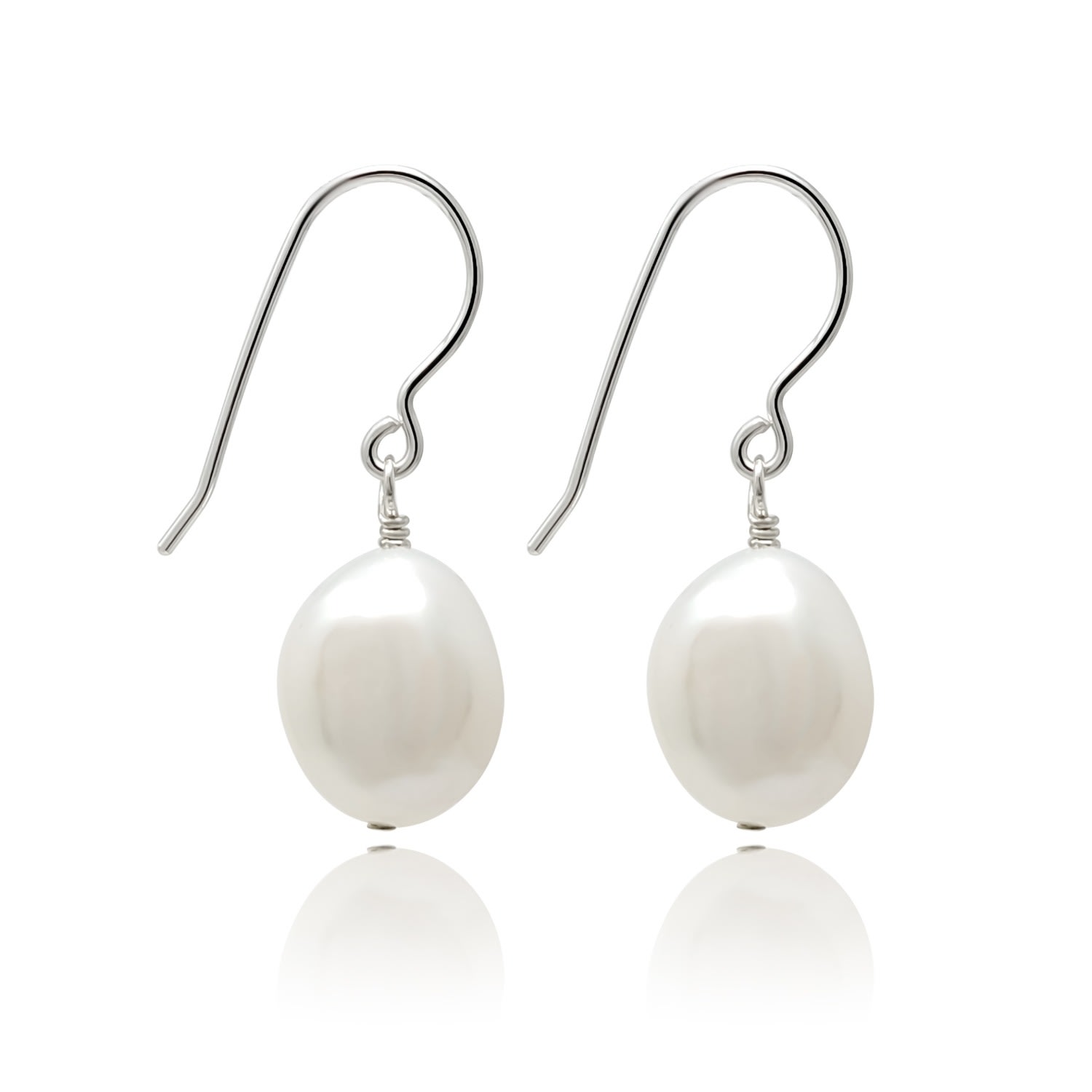 Women’s Willow Sterling Silver Baroque Pearl Hook Earrings Kiri & Belle