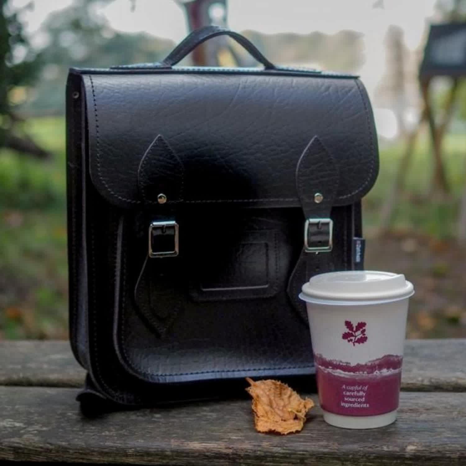 Handmade Leather Small City Backpack - Black Executive | Zatchels