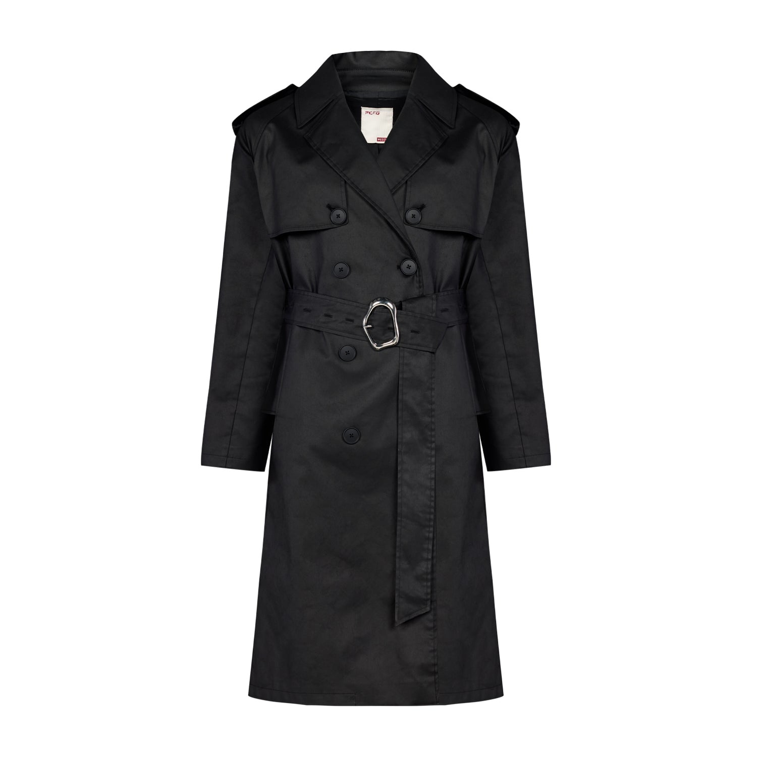 Pcfg Men's Black Your Itch Waterproof Trenchcoat In Black