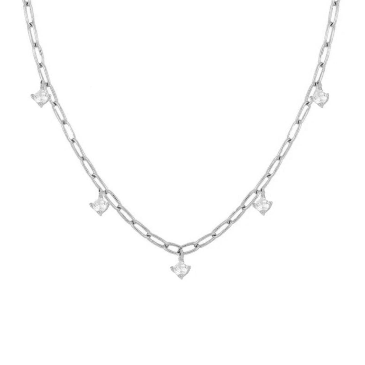 Women’s Annie Apple Elena Sterling Silver Charm Chain Necklace Bermuda Watch Company