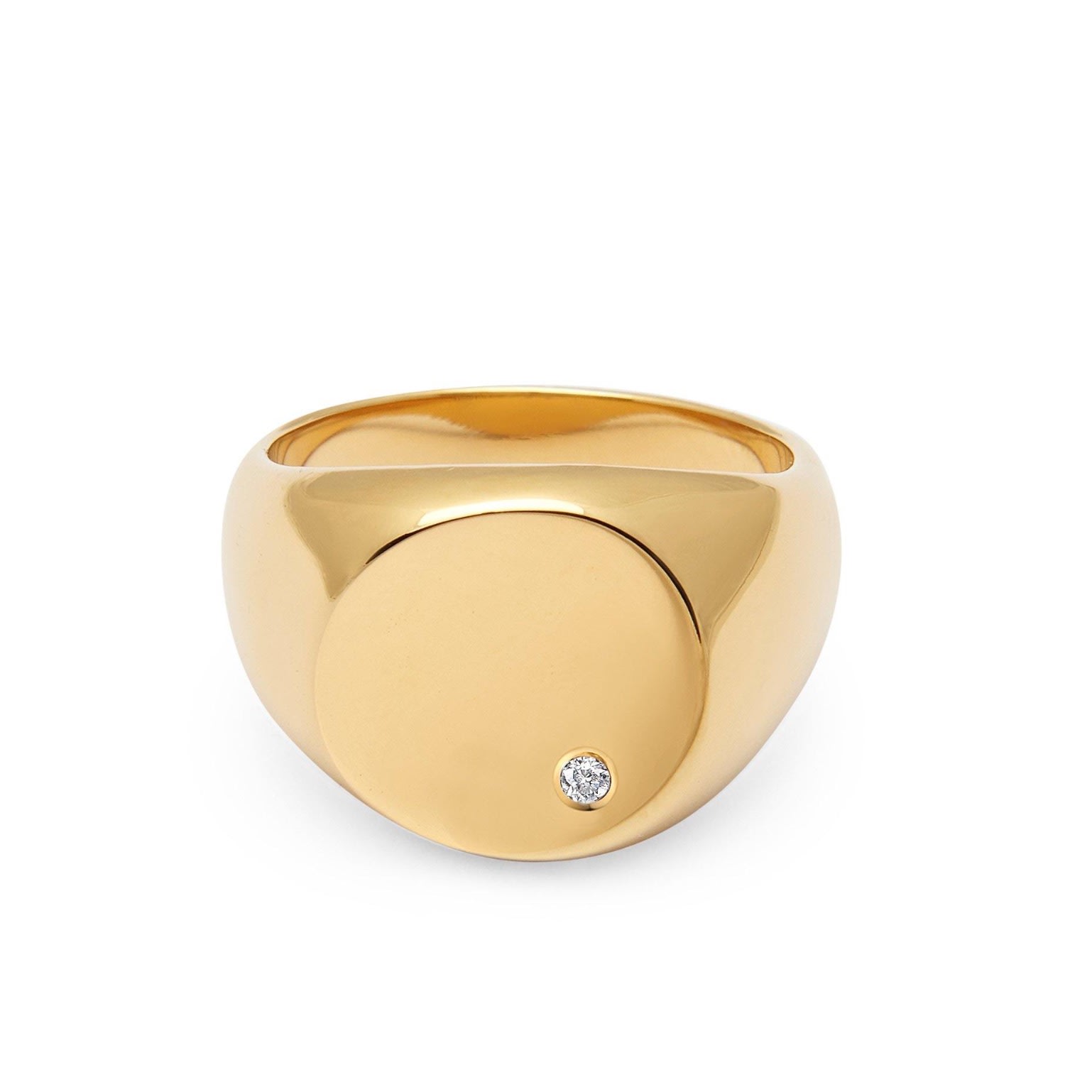 Nialaya Women's Gold Skyfall Large Signet Ring