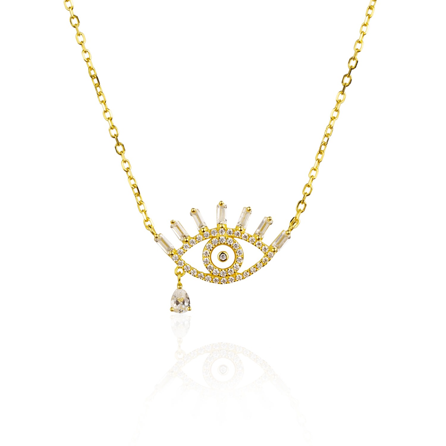 Women’s Elona Evil Eye Necklace - Gold Ep Designs