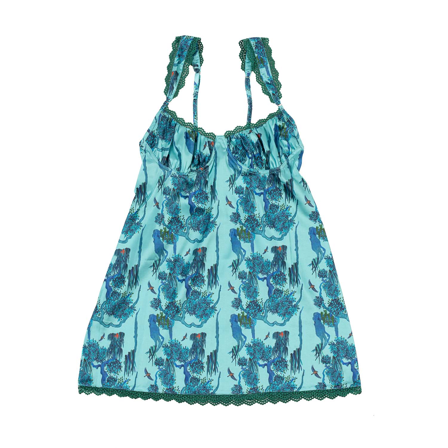 House Of Murphy Women's Blue Mystic Nights Satin Mini Dress