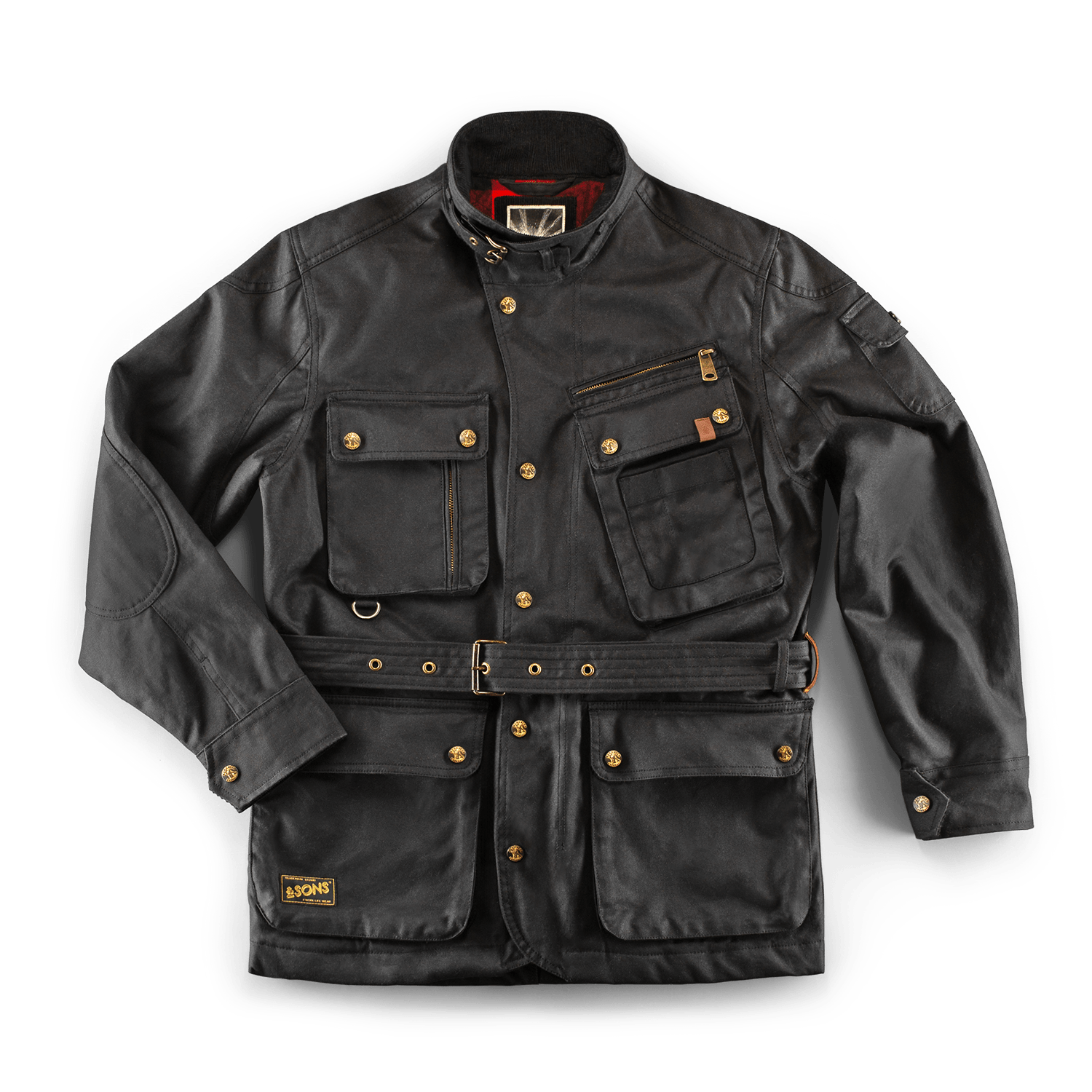 &sons Trading Co Men's Andsons Black Gold Waxed Jacket In Black