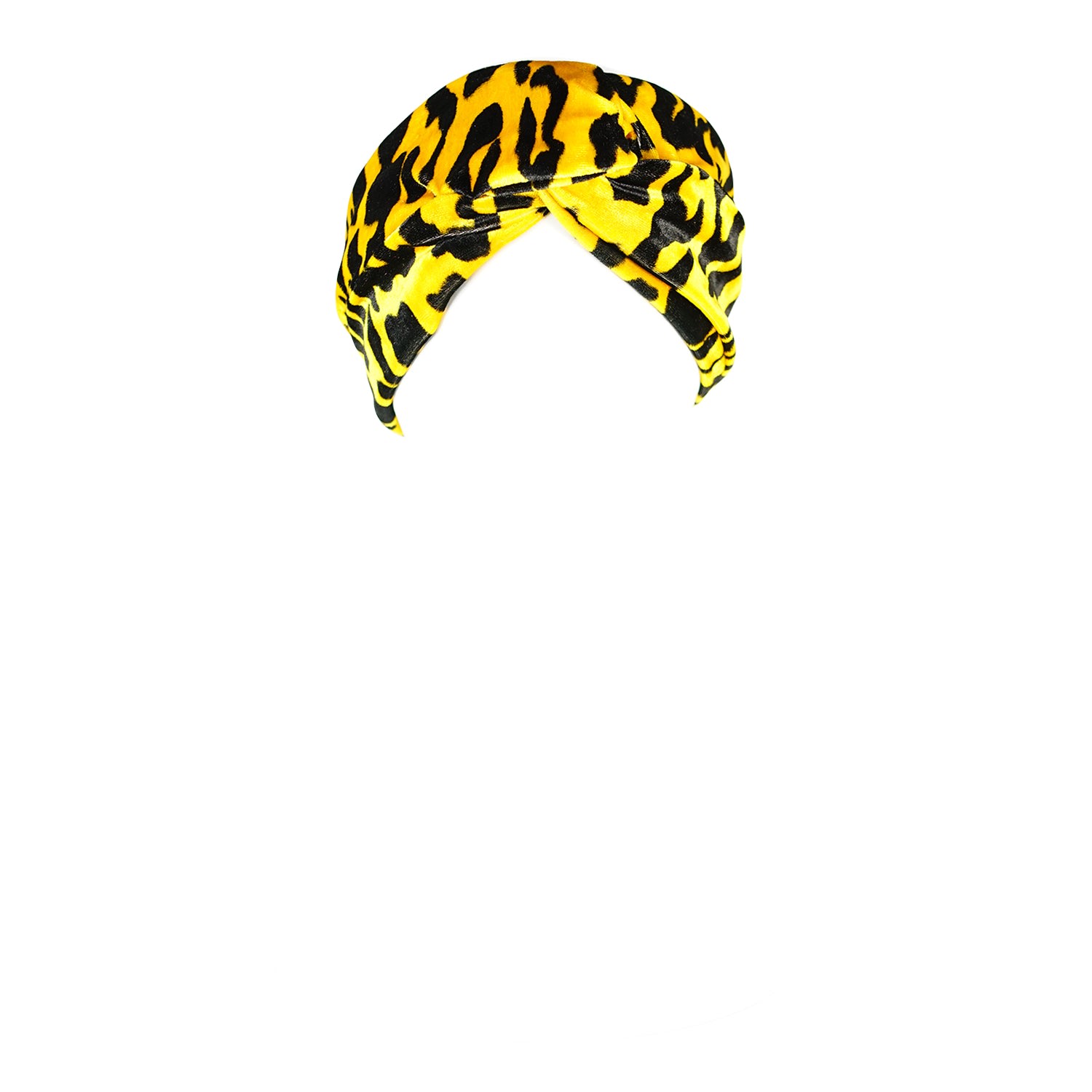 Jennafer Grace Women's Vanya Gold Leopard Twist Headband In Yellow