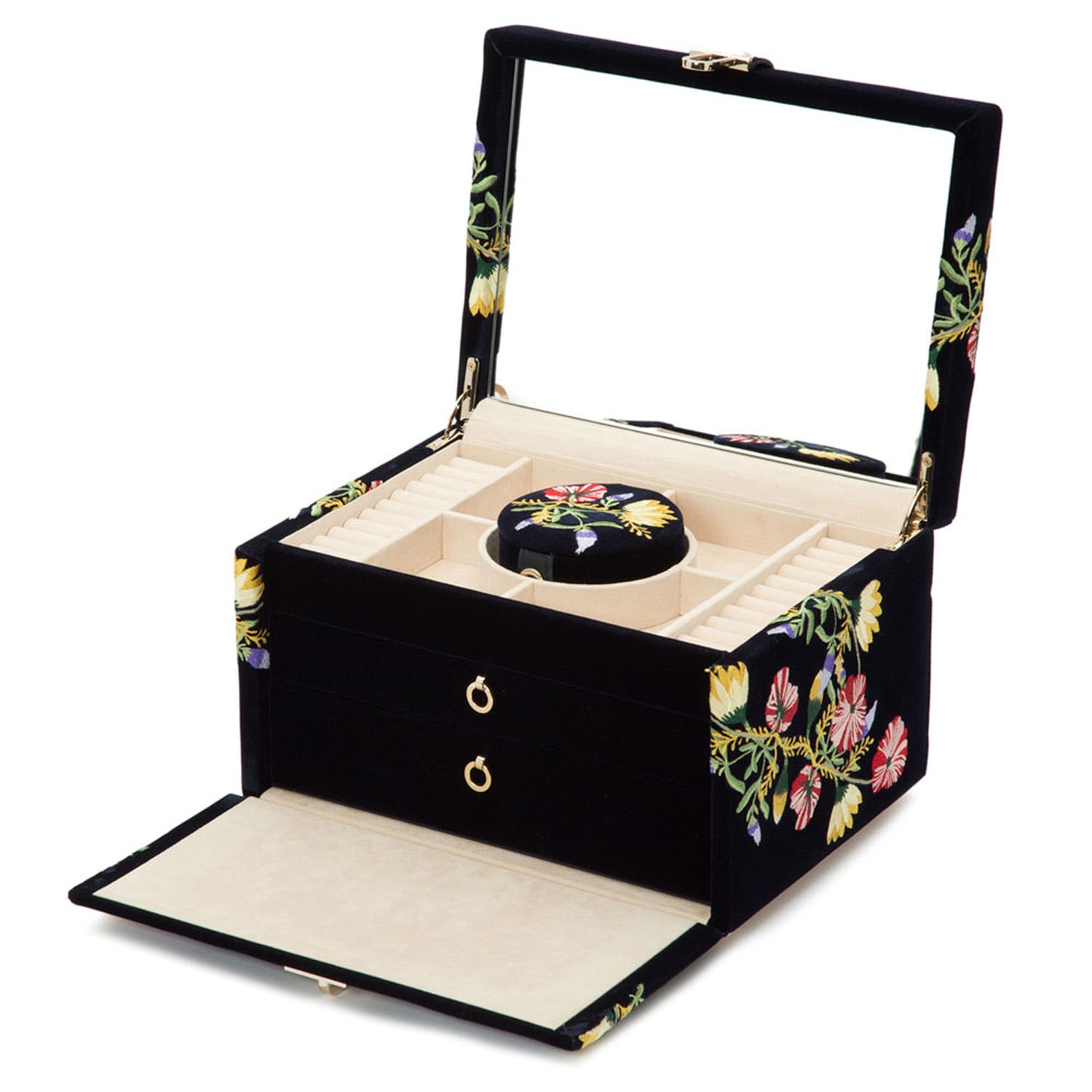 Women's Blue Zoe Medium Jewellery Box - Indigo | Wolf