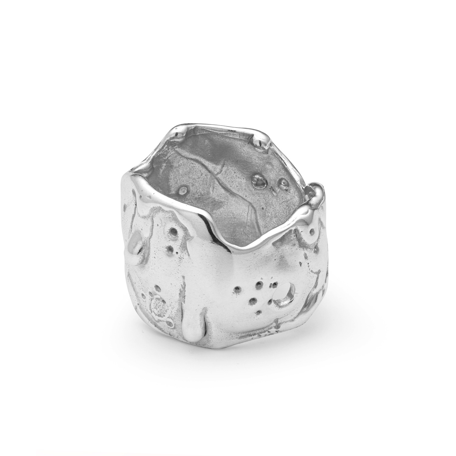 Eva Remenyi Women's Talisman Moon Ring Silver In Metallic