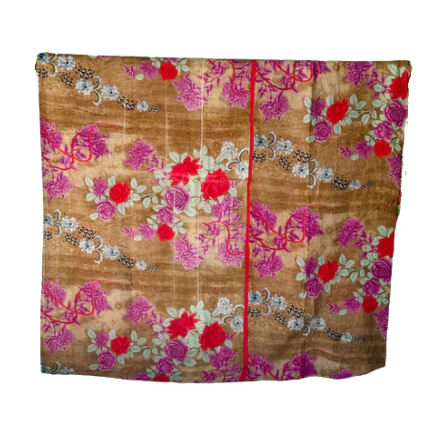 Transcend Rosewood Bloom Vintage Kantha Throw In Multi
