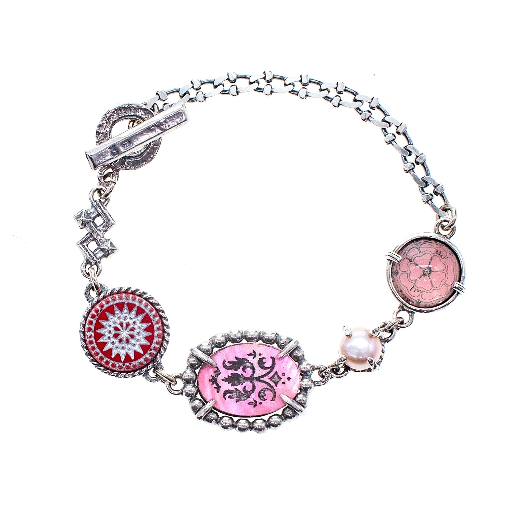 Women's Pink / Red Pink Charm Bracelet | Gem Kingdom