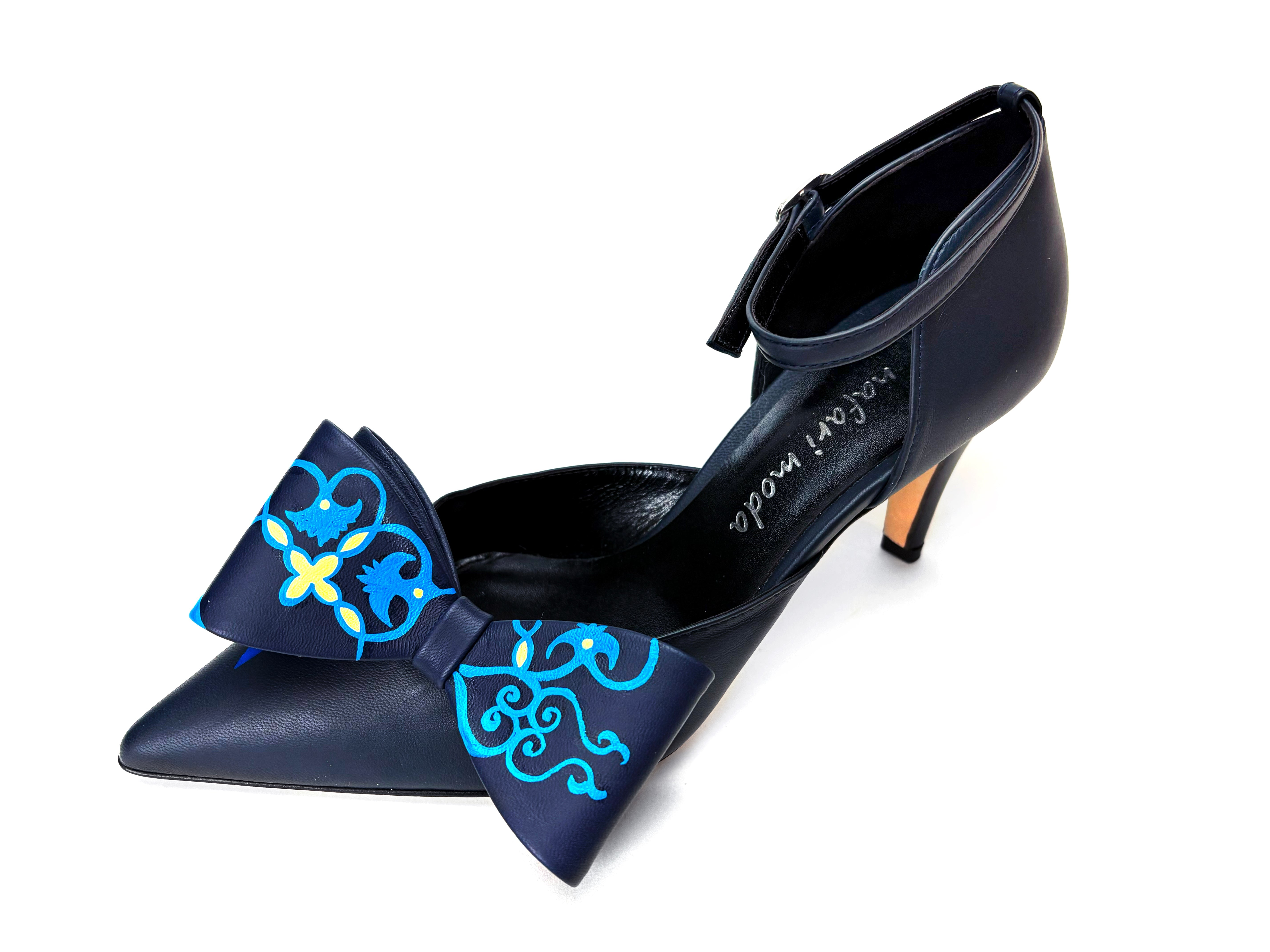 Nafari Moda Women's Blue Agrigento Bow In Blue