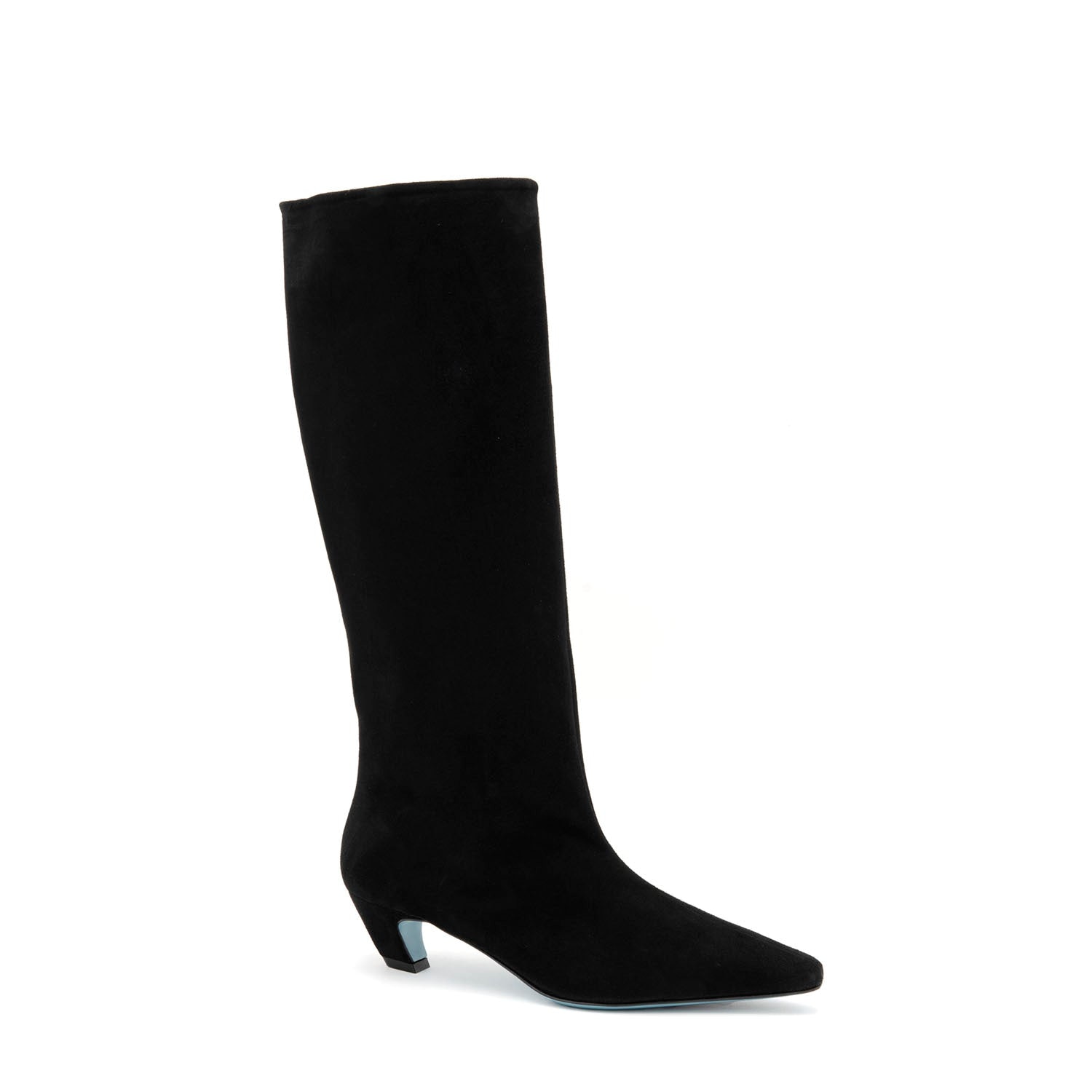 Women's Virgi Tall Boot - Black Cashmere Suede | 5.5 Uk | Valentina Rangoni