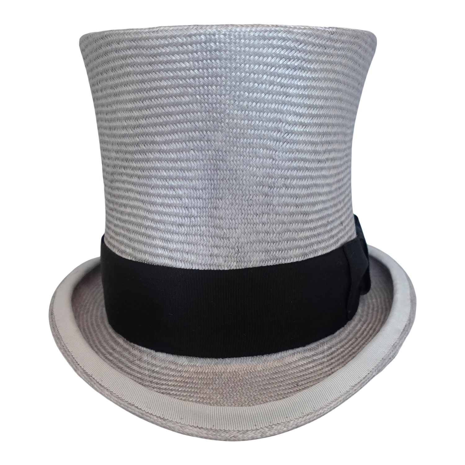 Men's Grey Classic Top Hat In Lightweight Straw Raceday | 58Cm | Romer Millinery