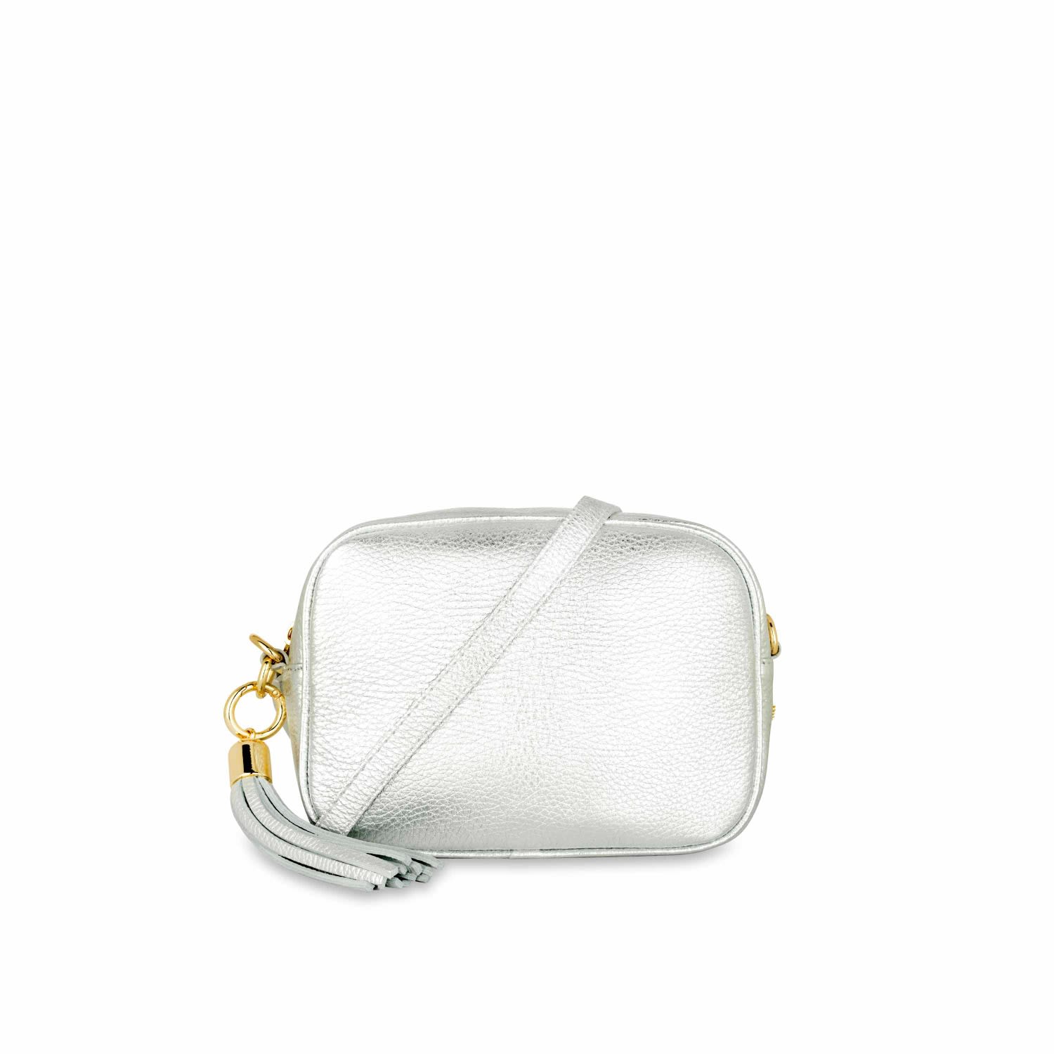 Apatchy London Women's The Tassel Silver Leather Crossbody Bag In White