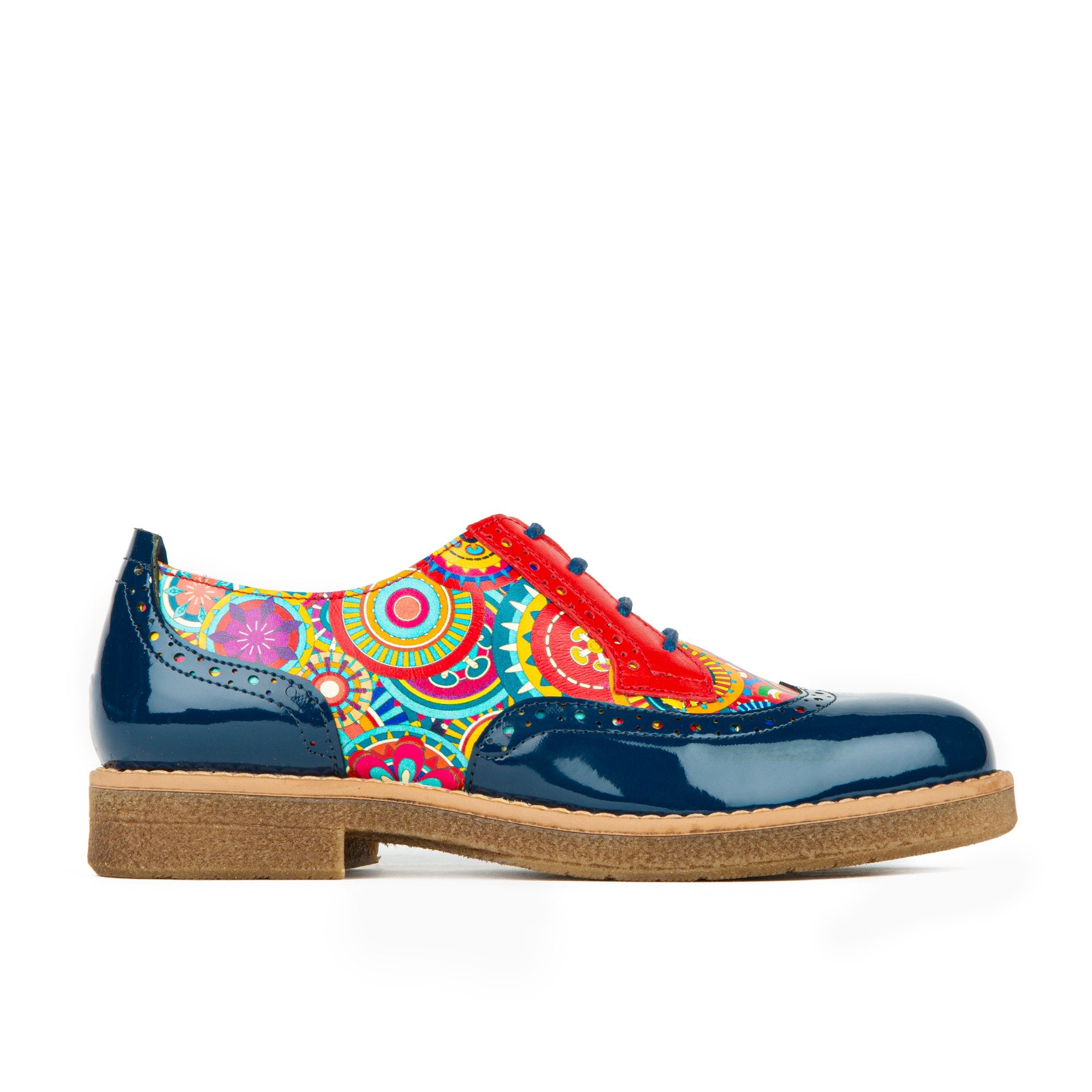 Blue / Red The Artist - Navy Multi - Womens Oxford Shoes 7 Uk Embassy London Usa