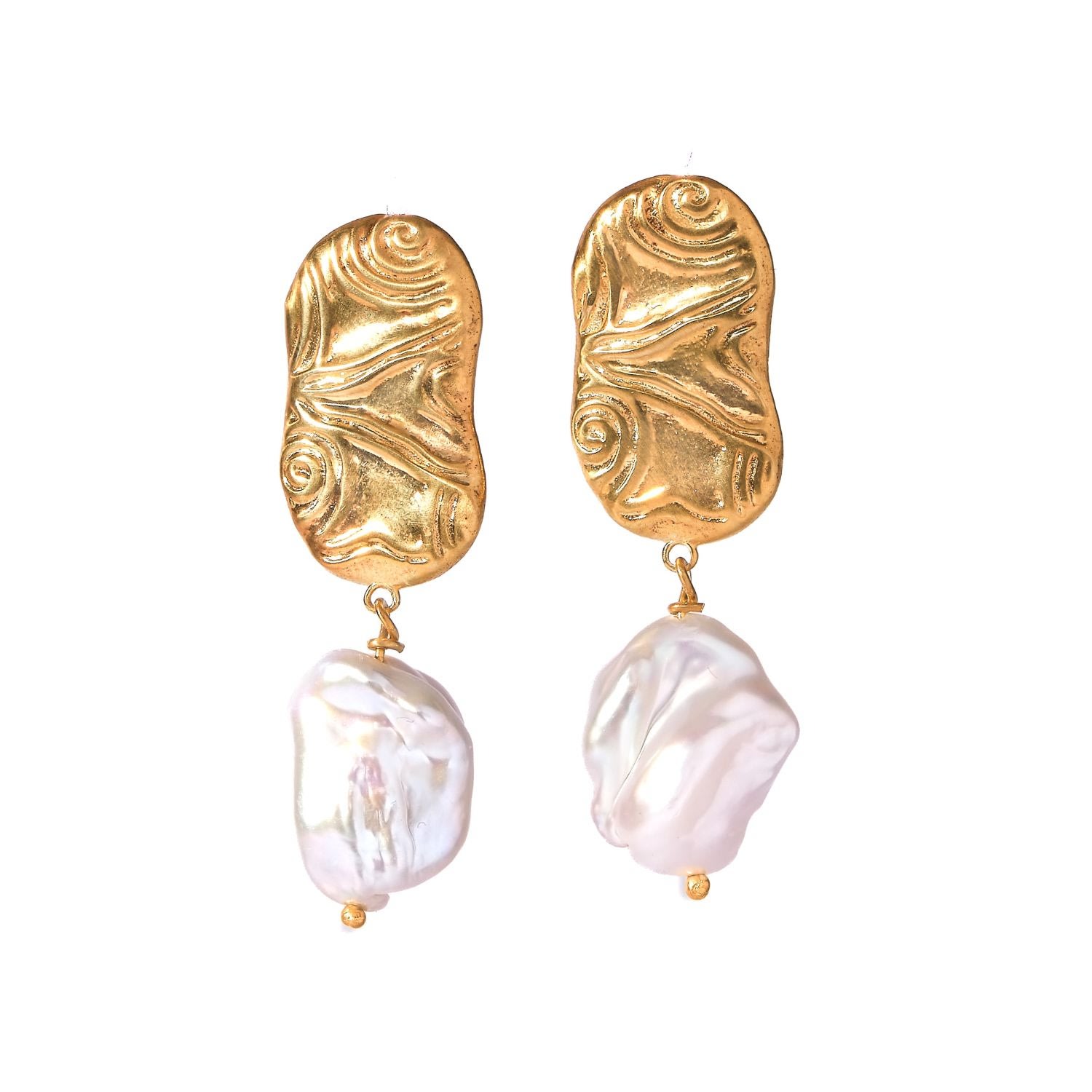 Women’s Gold Hypatia Pearl Earrings Assuwa