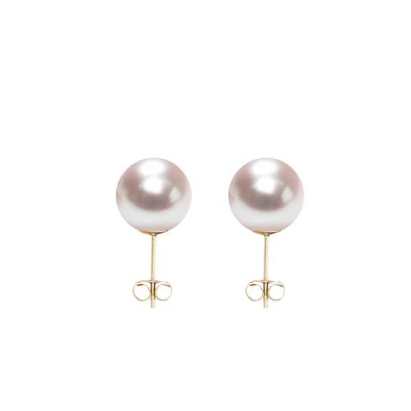 Ora Pearls Small White Pearl Studs Earrings 9ct Gold